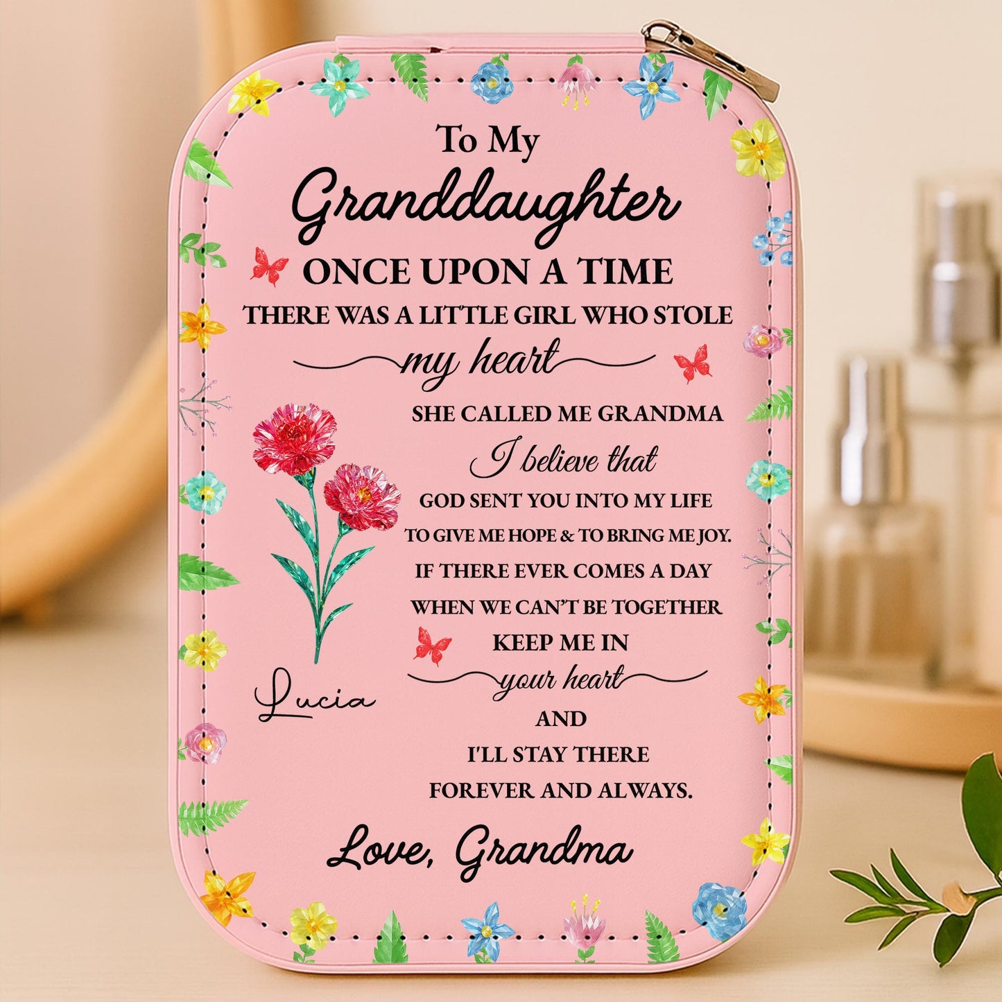 To My Granddaughter Once Upon A Time Flowers And Butterflies