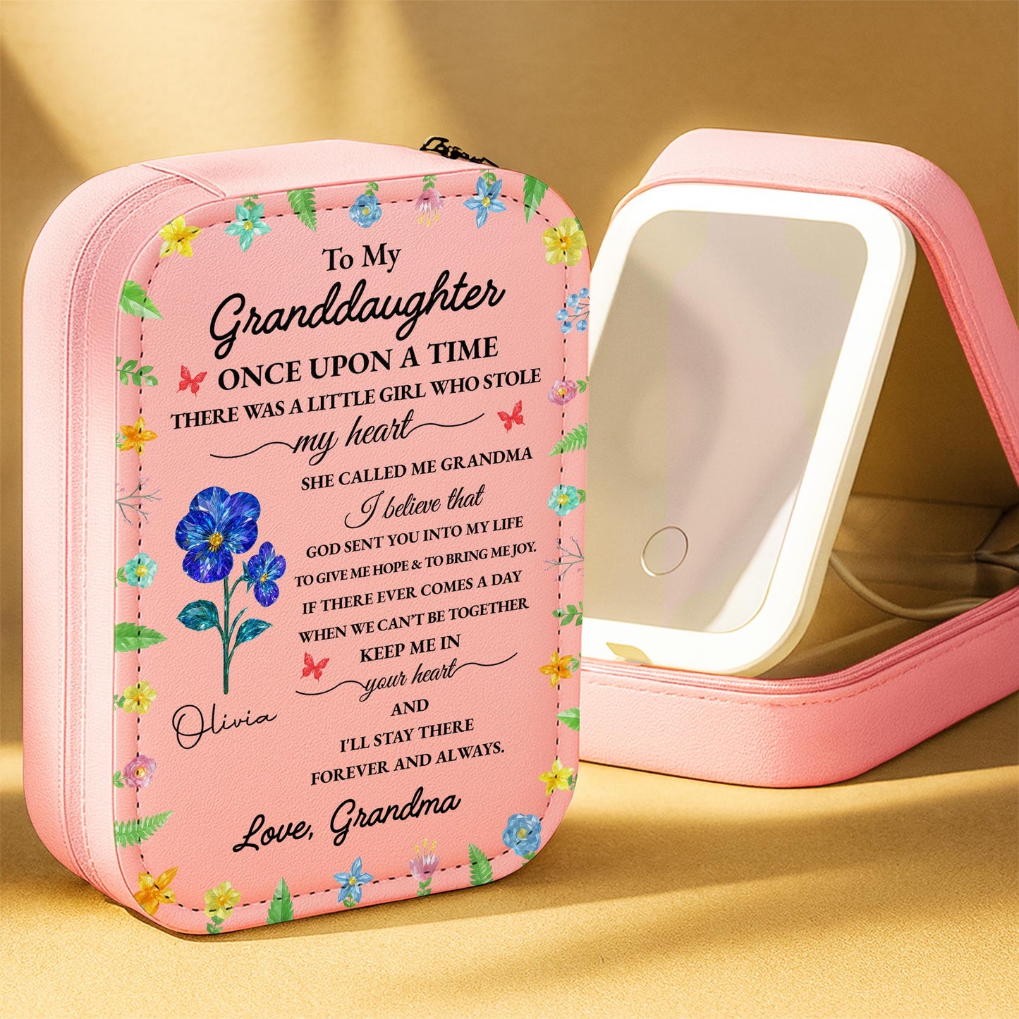 To My Granddaughter Once Upon A Time Flowers And Butterflies
