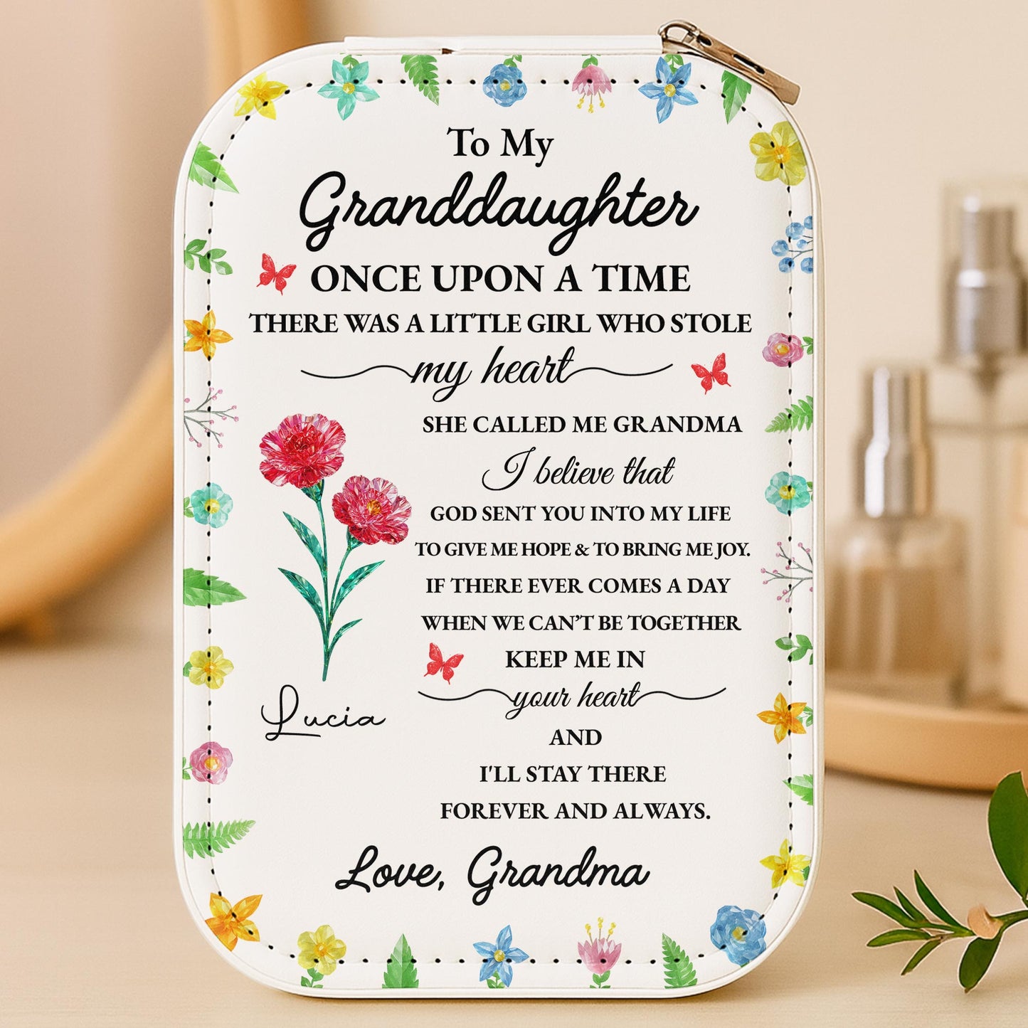 To My Granddaughter Once Upon A Time Flowers And Butterflies