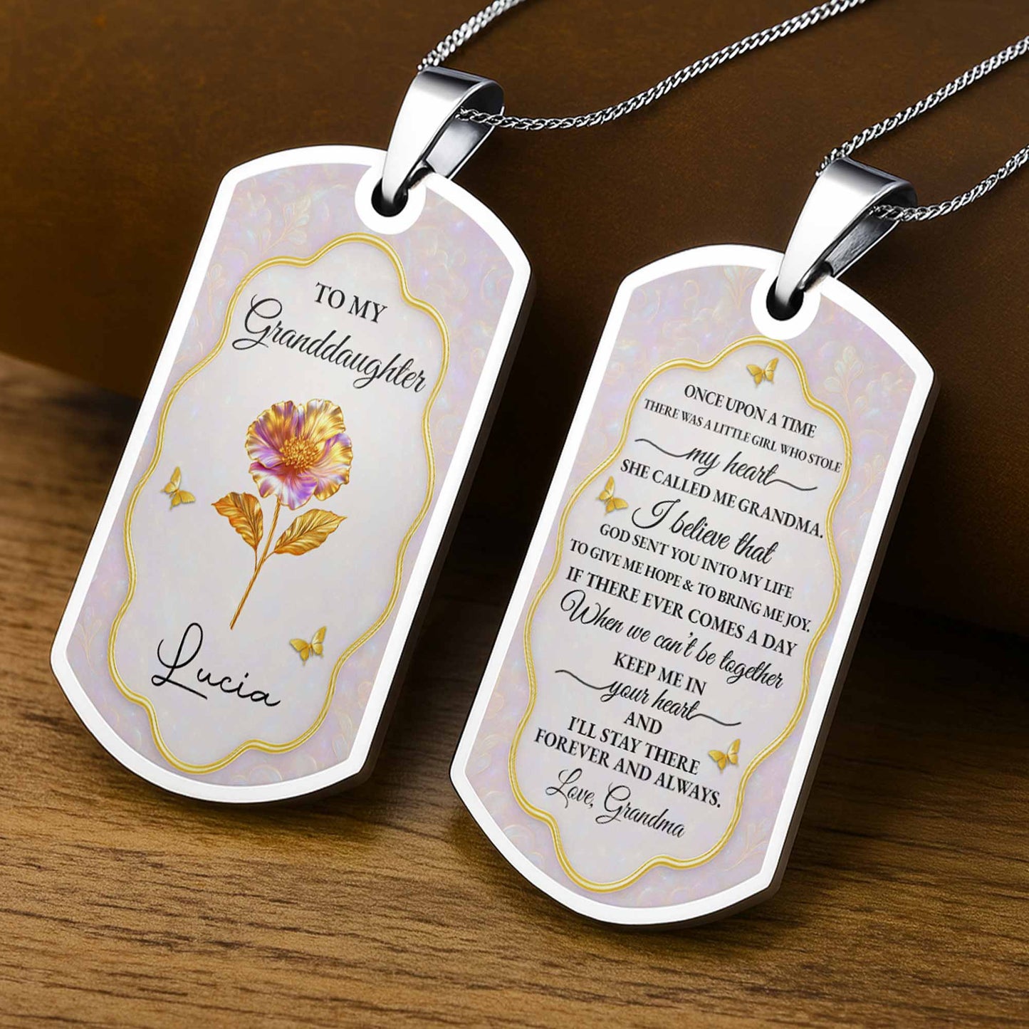 To My Granddaughter, Once Upon A Time, Flowers And Butterflies