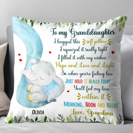To My Granddaughter, Love Message With Elephant