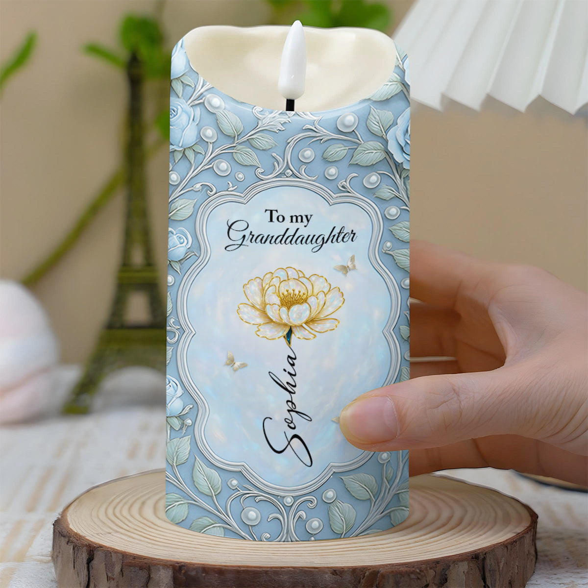 To My Granddaughter, I Love You, Flowers And Butterflies