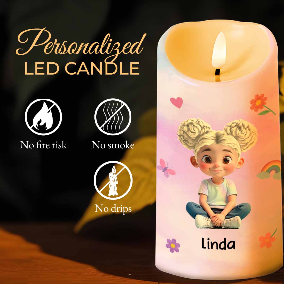 To My Granddaughter, Love And Wisdom Candle