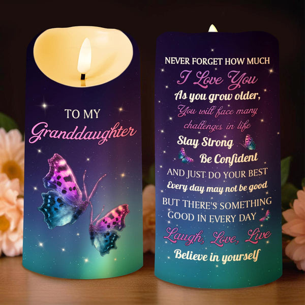 To My Granddaughter, Believe In Yourself With Butterflies