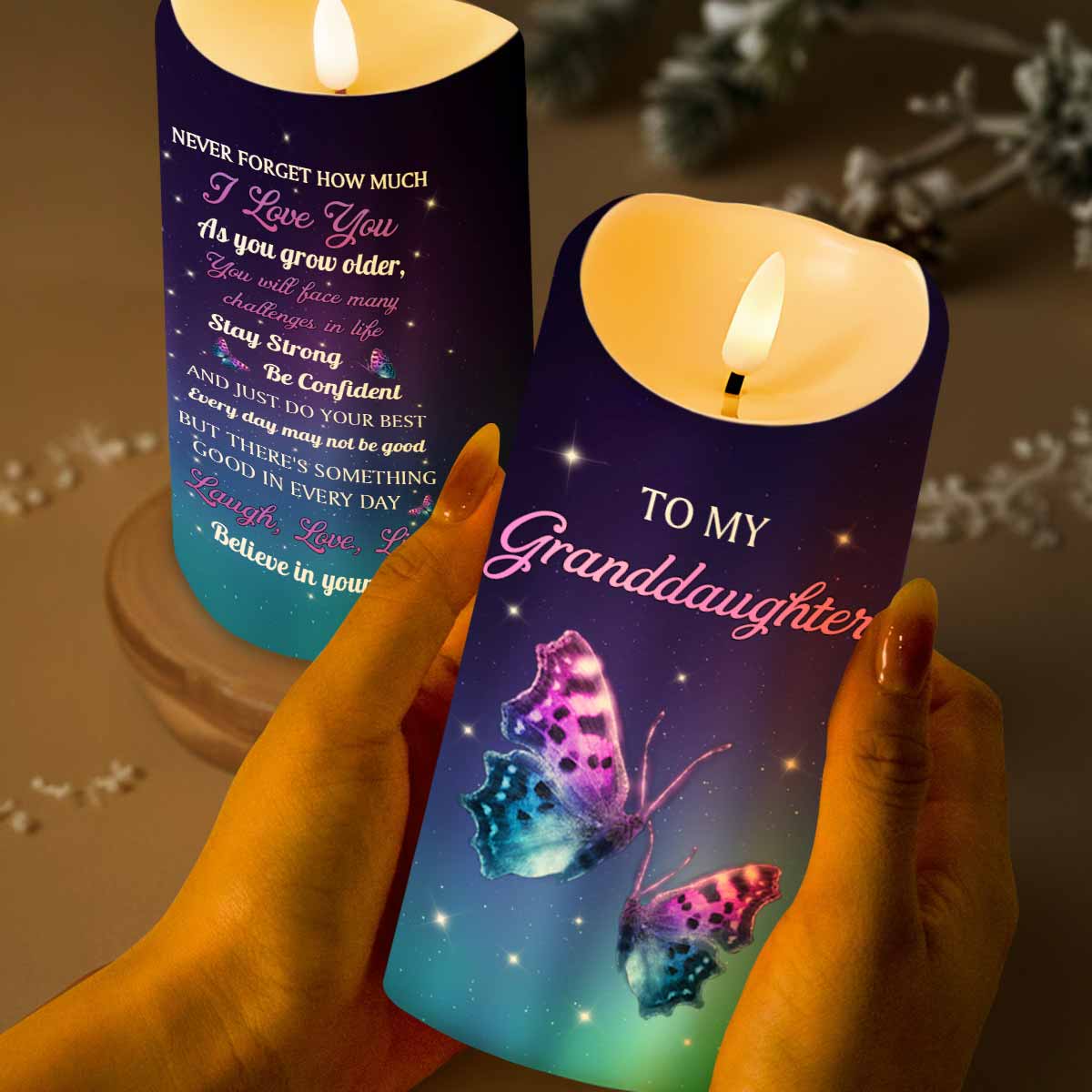 To My Granddaughter, Believe In Yourself With Butterflies