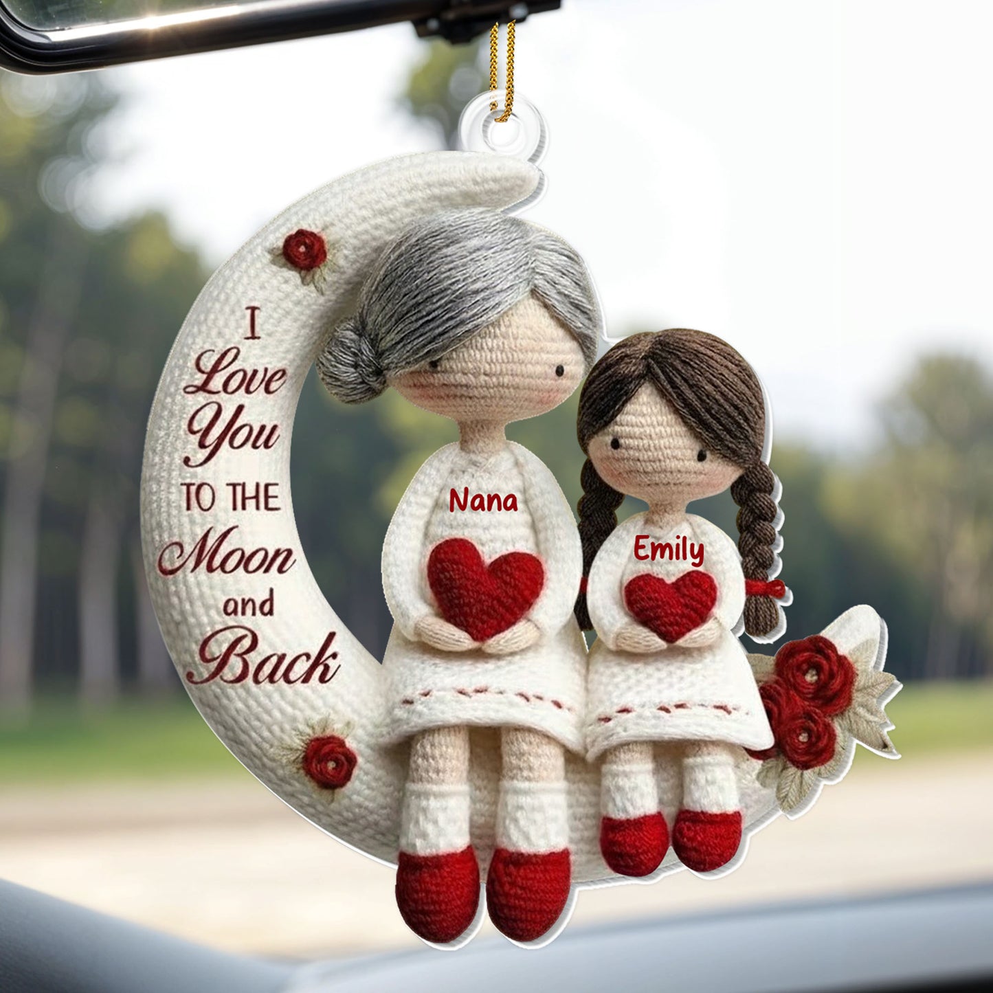 I Love You To The Moon And Back With Hearts And Roses