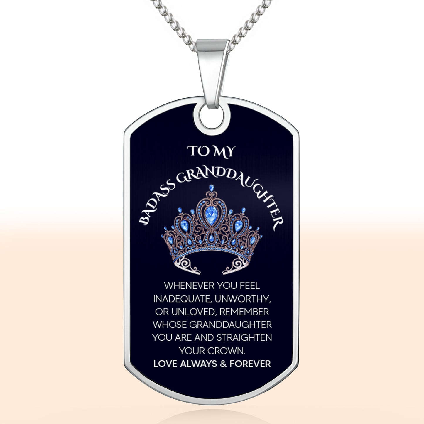 To My Granddaughter, Remember Whose You Are, Crown Necklace