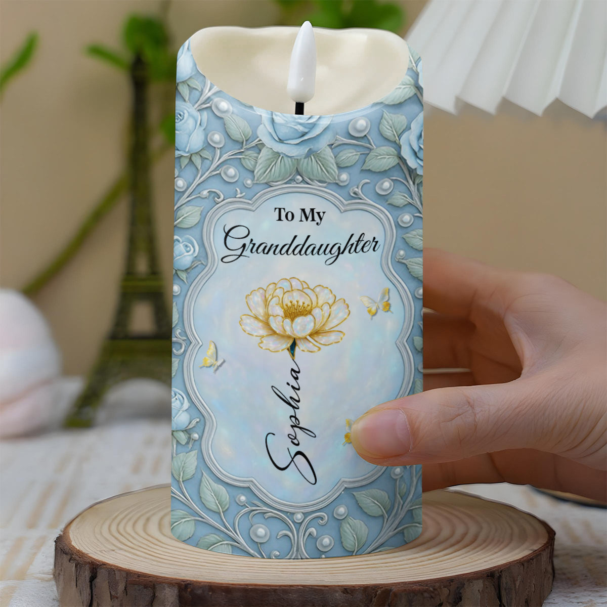 Always In My Heart Beautiful Chapters Granddaughter - Personalized Custom LED Candle - GDT572_LECA