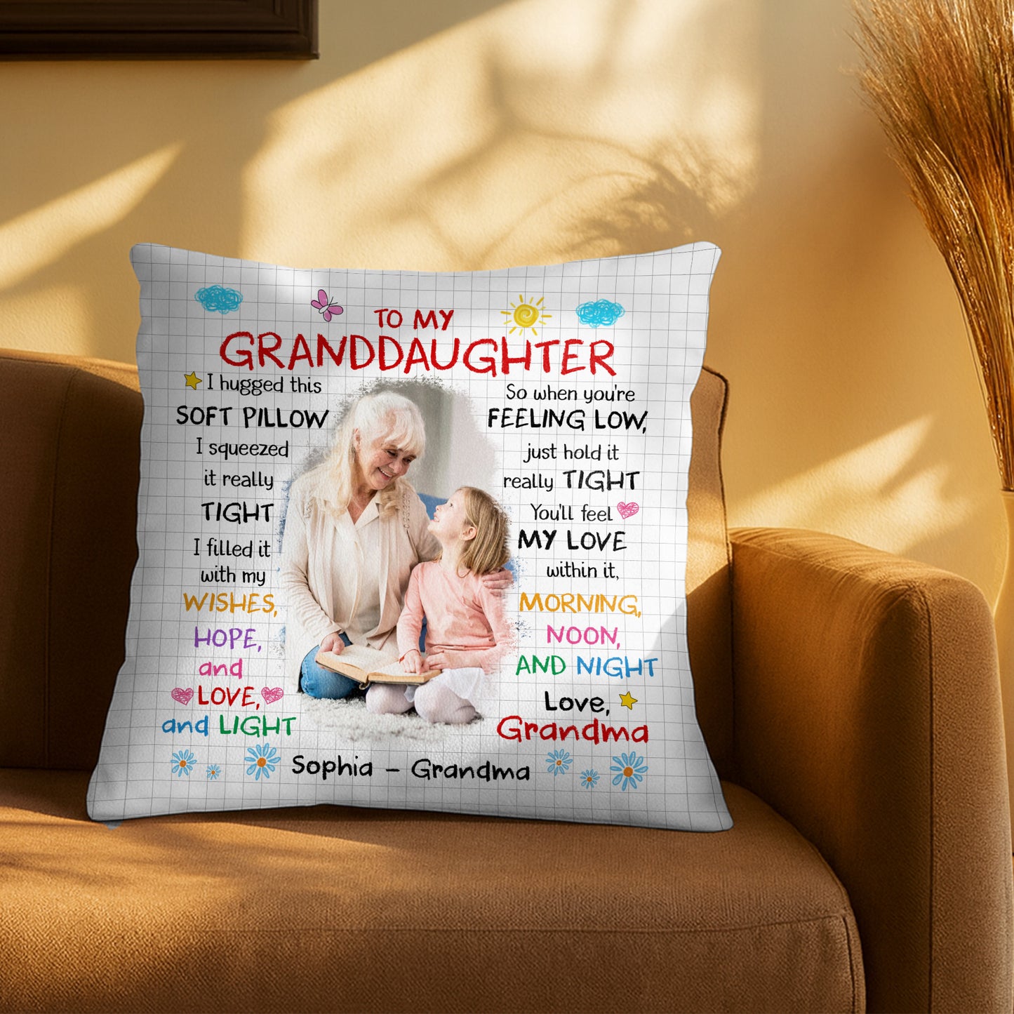 To My Granddaughter, A Soft Pillow Filled With Love