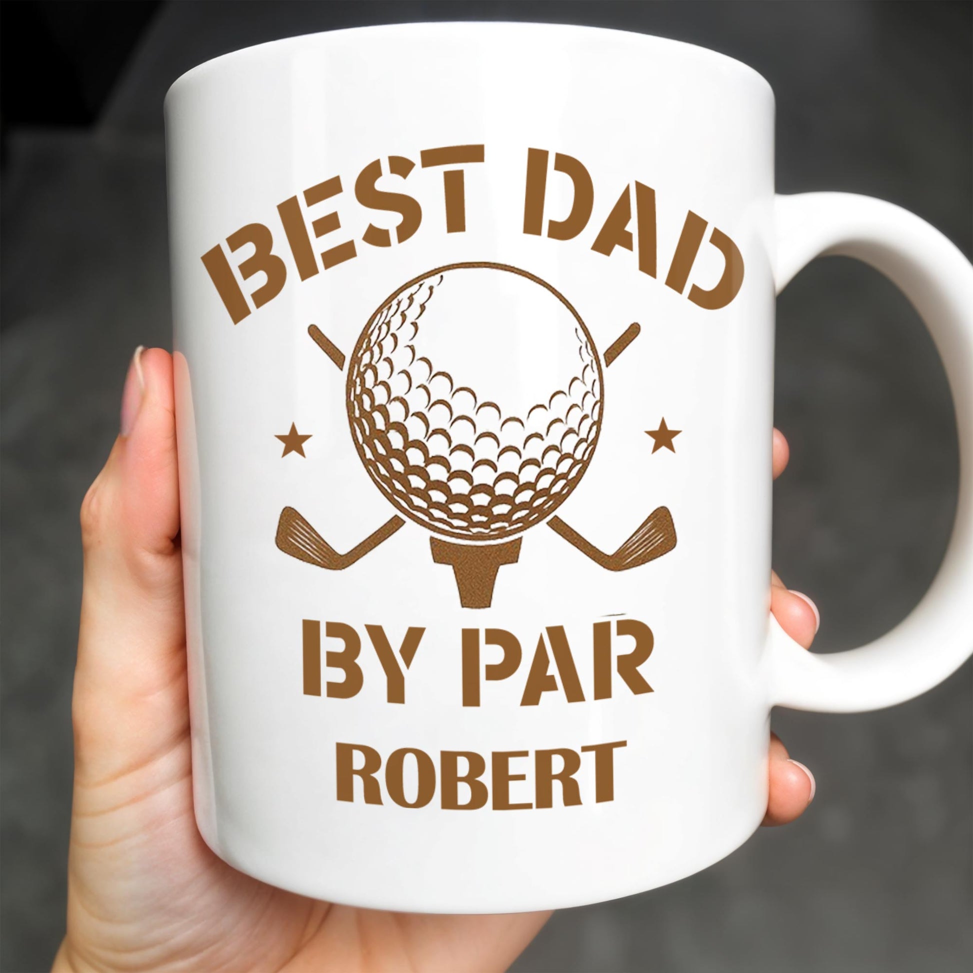Best Dad By Par, Golf Ball and Golf Clubs