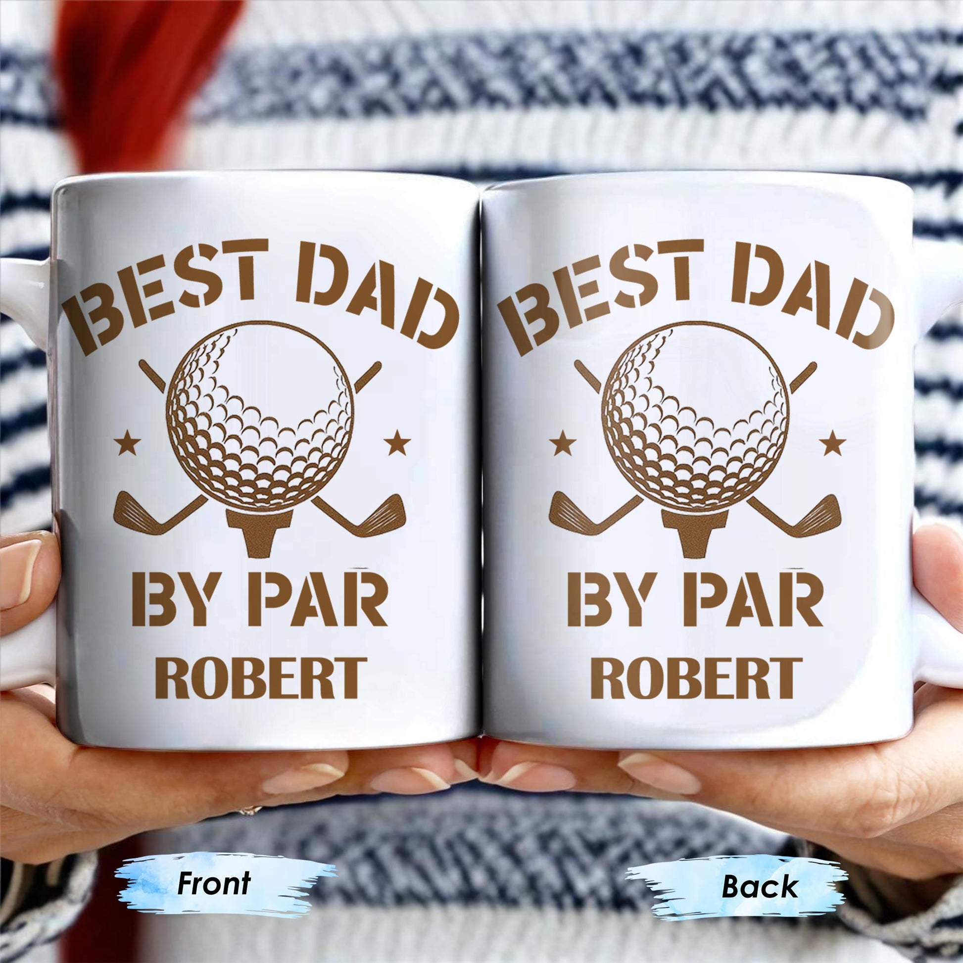 Best Dad By Par, Golf Ball and Golf Clubs