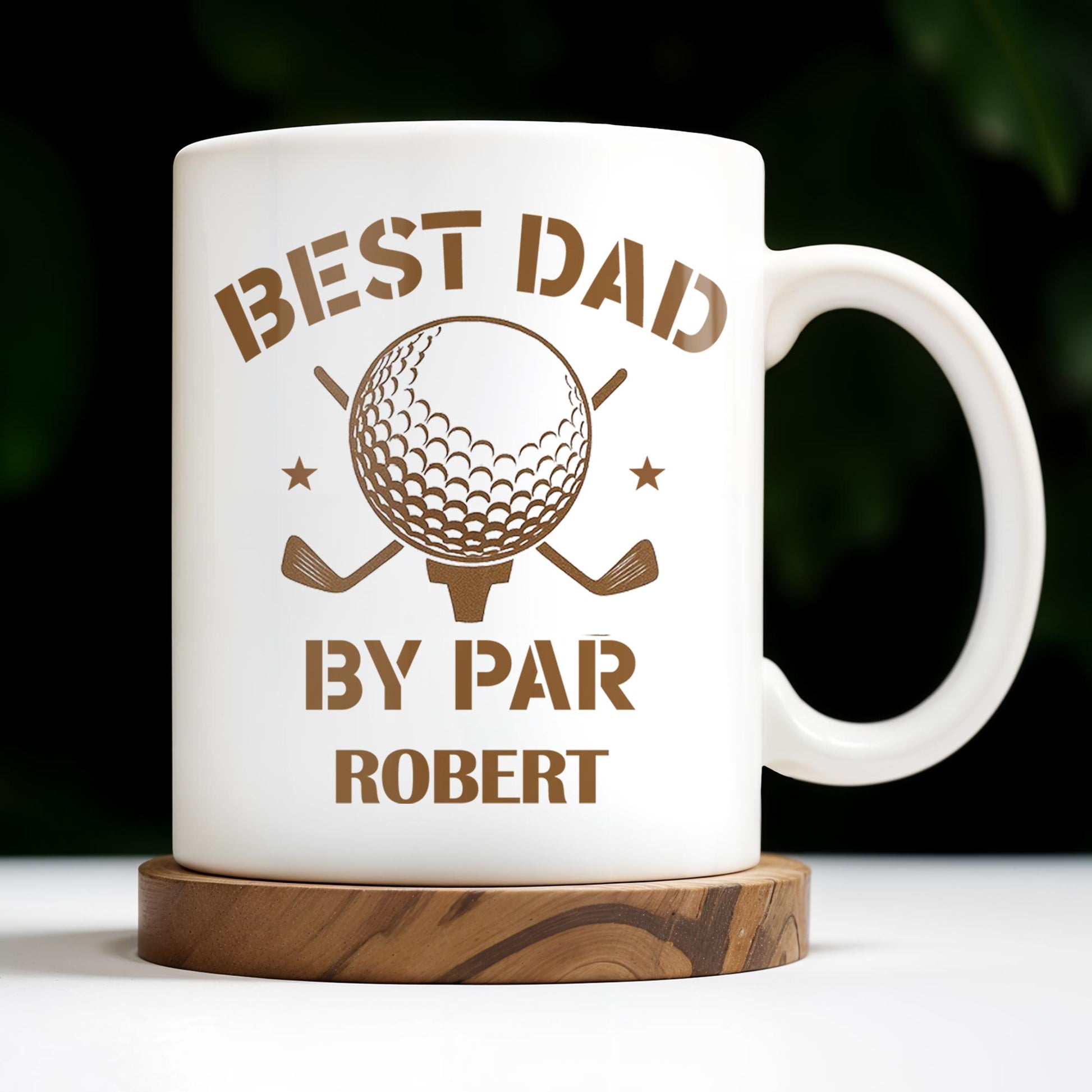 Best Dad By Par, Golf Ball and Golf Clubs