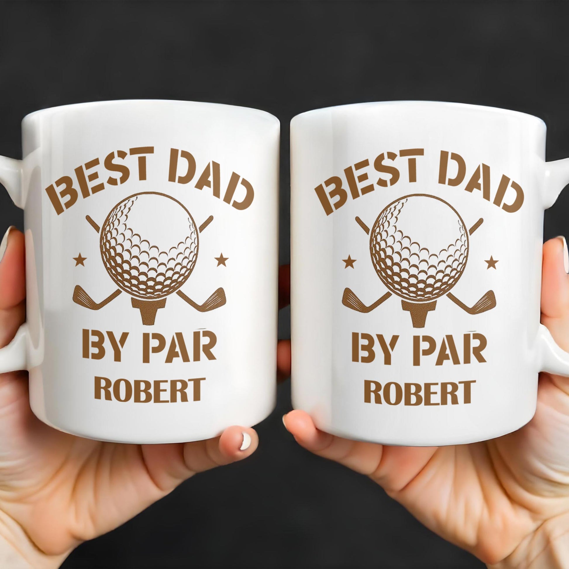 Best Dad By Par, Golf Ball and Golf Clubs