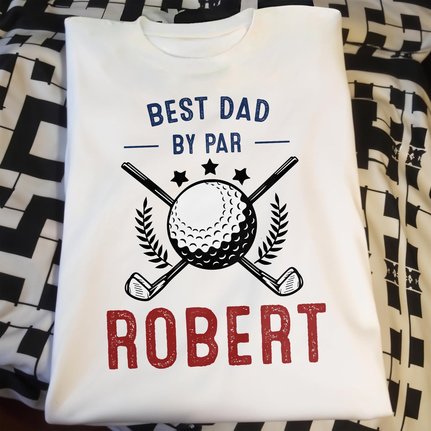 Best Dad By Par, Golf Ball and Golf Clubs