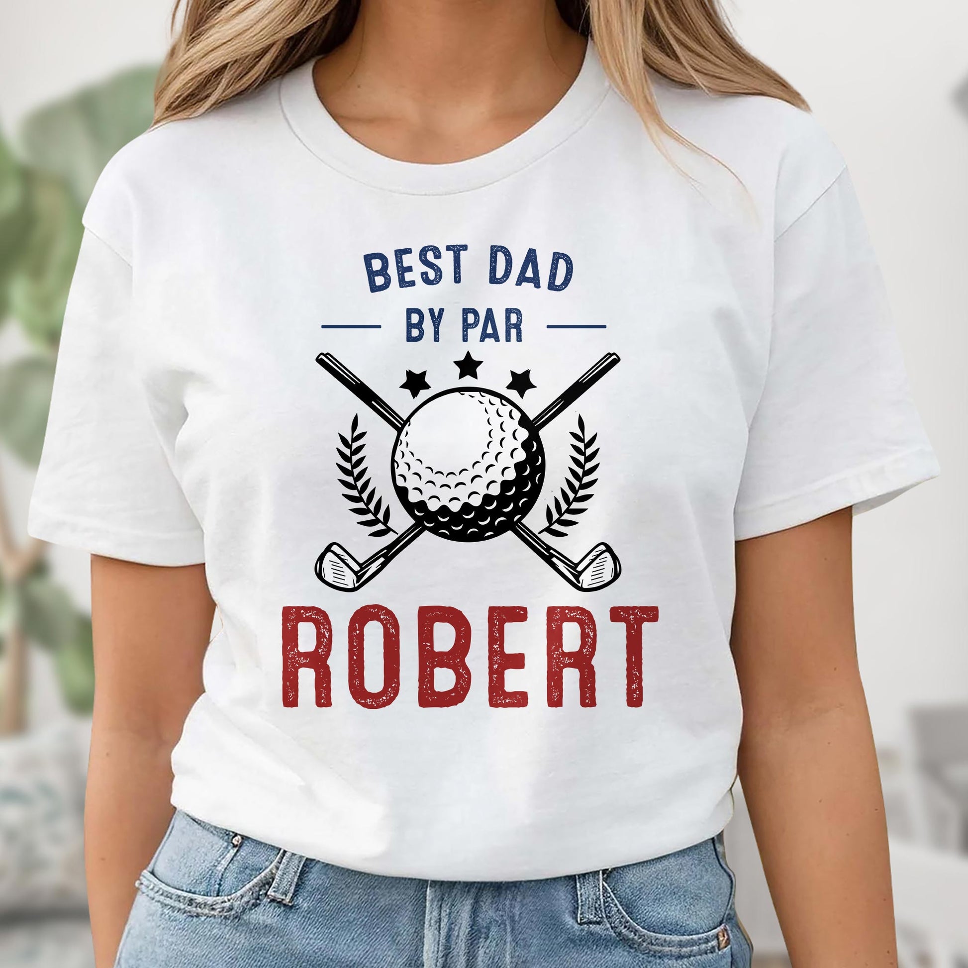 Best Dad By Par, Golf Ball and Golf Clubs