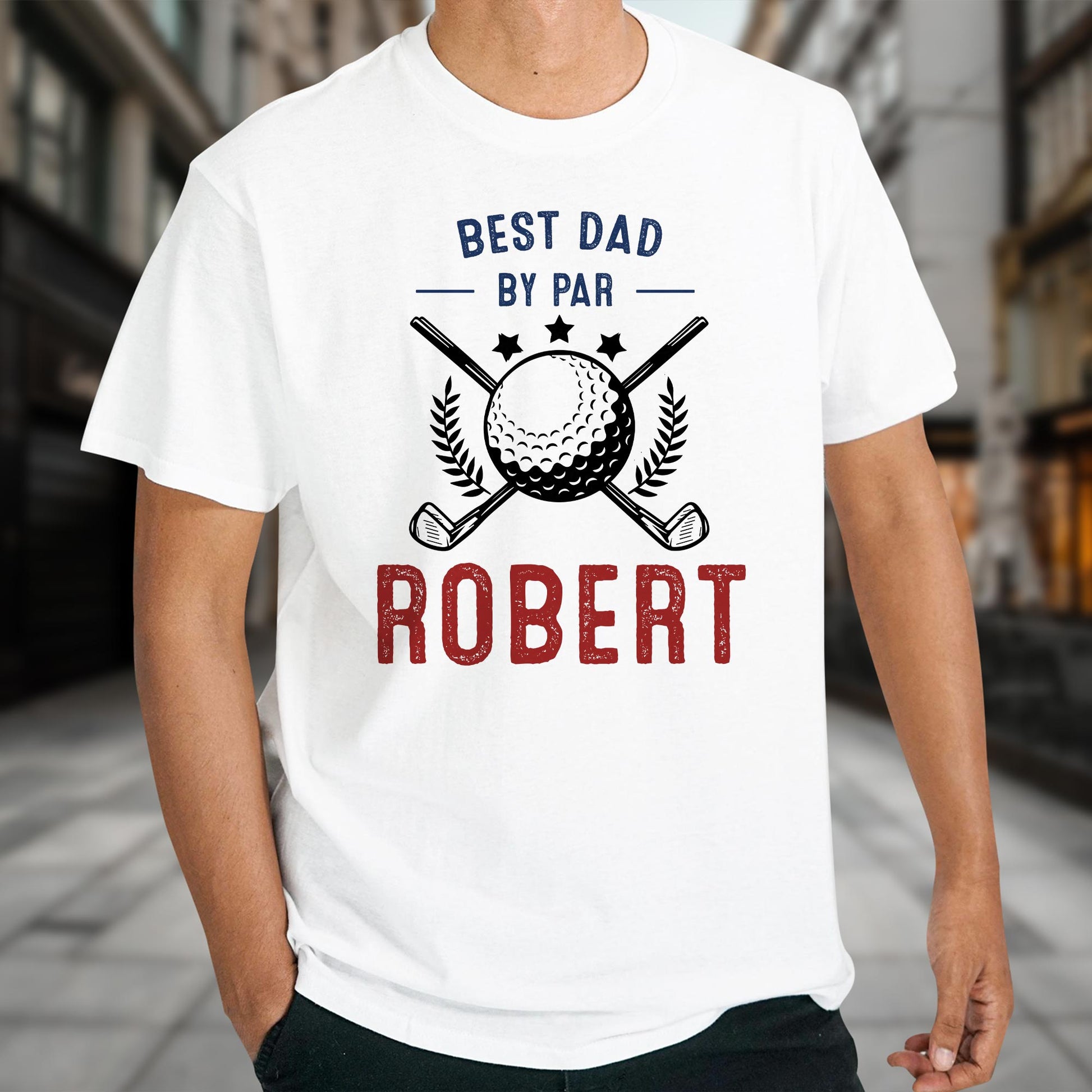 Best Dad By Par, Golf Ball and Golf Clubs