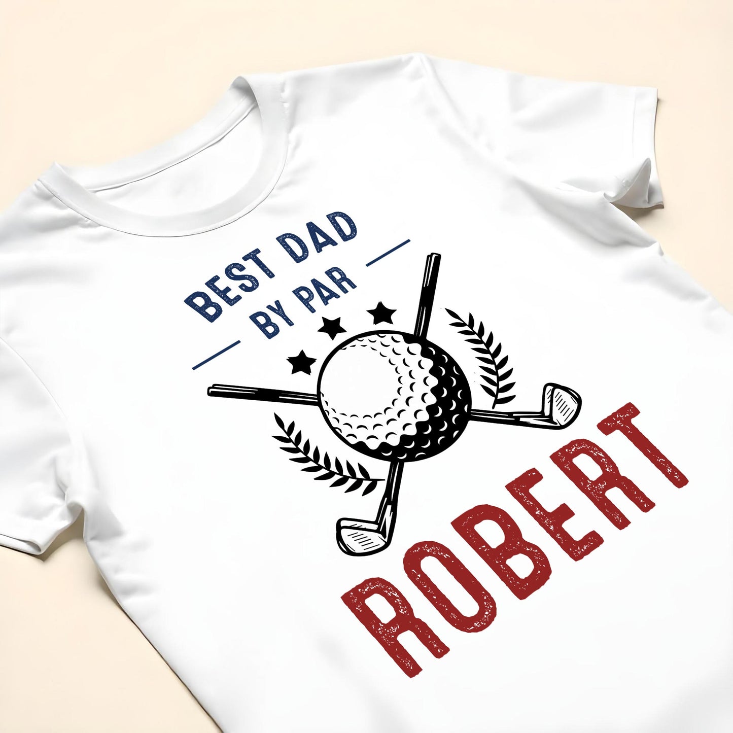 Best Dad By Par, Golf Ball and Golf Clubs