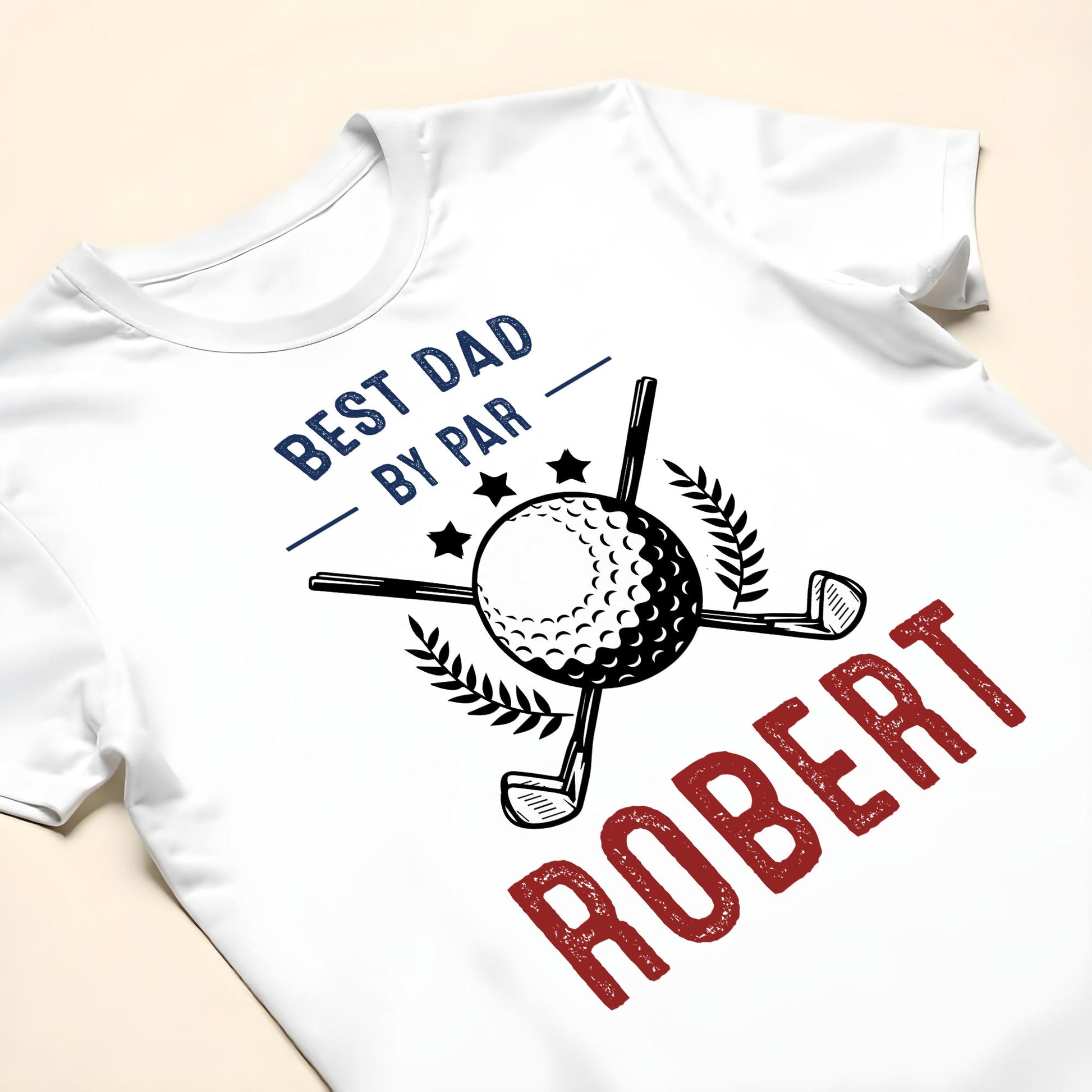Best Dad By Par, Golf Ball and Golf Clubs