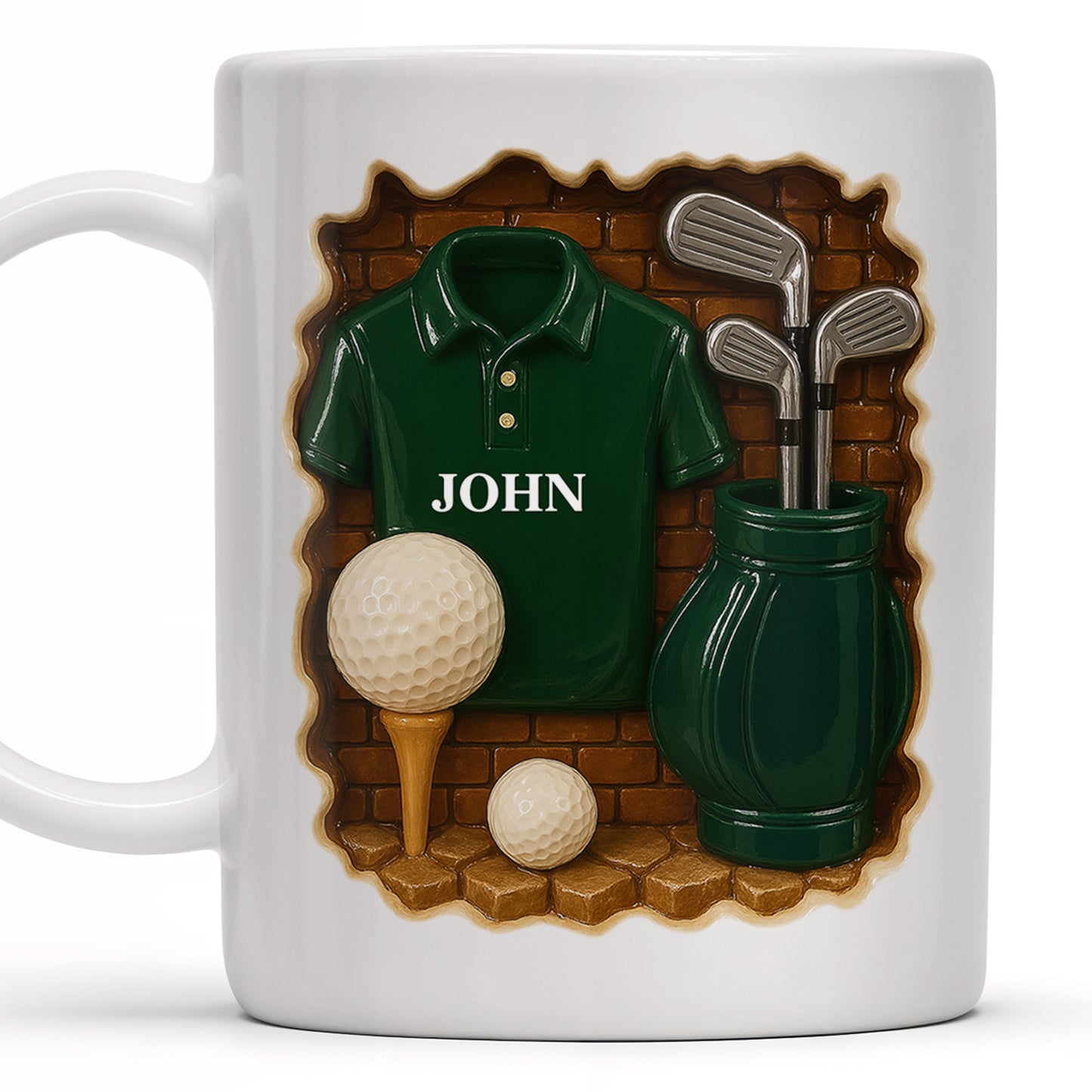 Célébrez votre amour du golf, des maillots de golf, des balles de golf, des clubs de golf et du sac de golf - Tasse à café personnalisée - GOLF005_MG