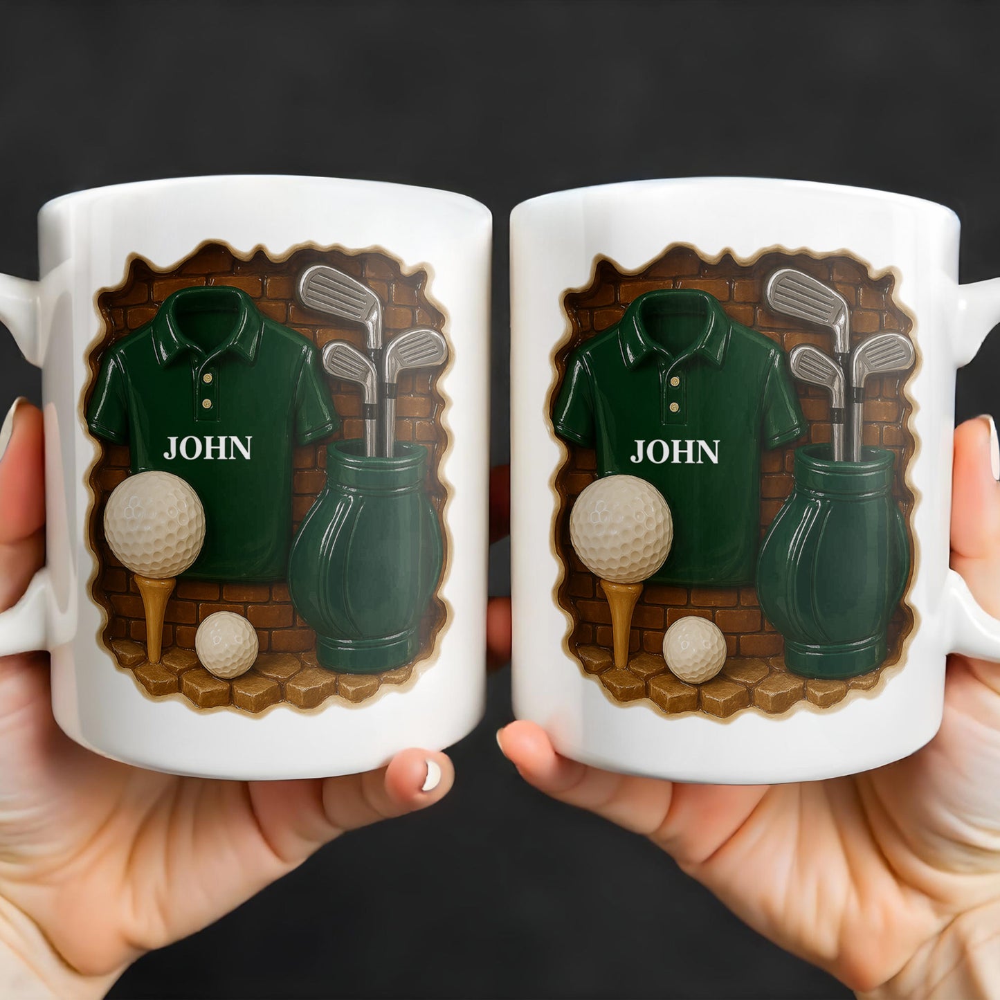 Célébrez votre amour du golf, des maillots de golf, des balles de golf, des clubs de golf et du sac de golf - Tasse à café personnalisée - GOLF005_MG