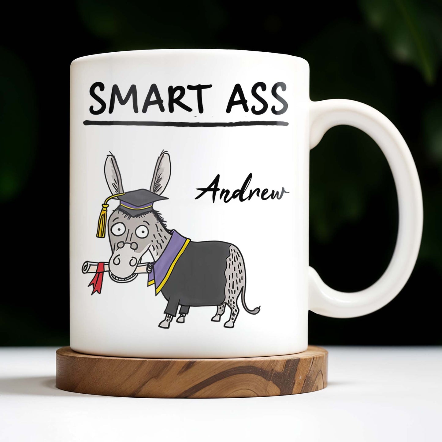 Smart Ass, Graduation Donkey With Cap And Diploma