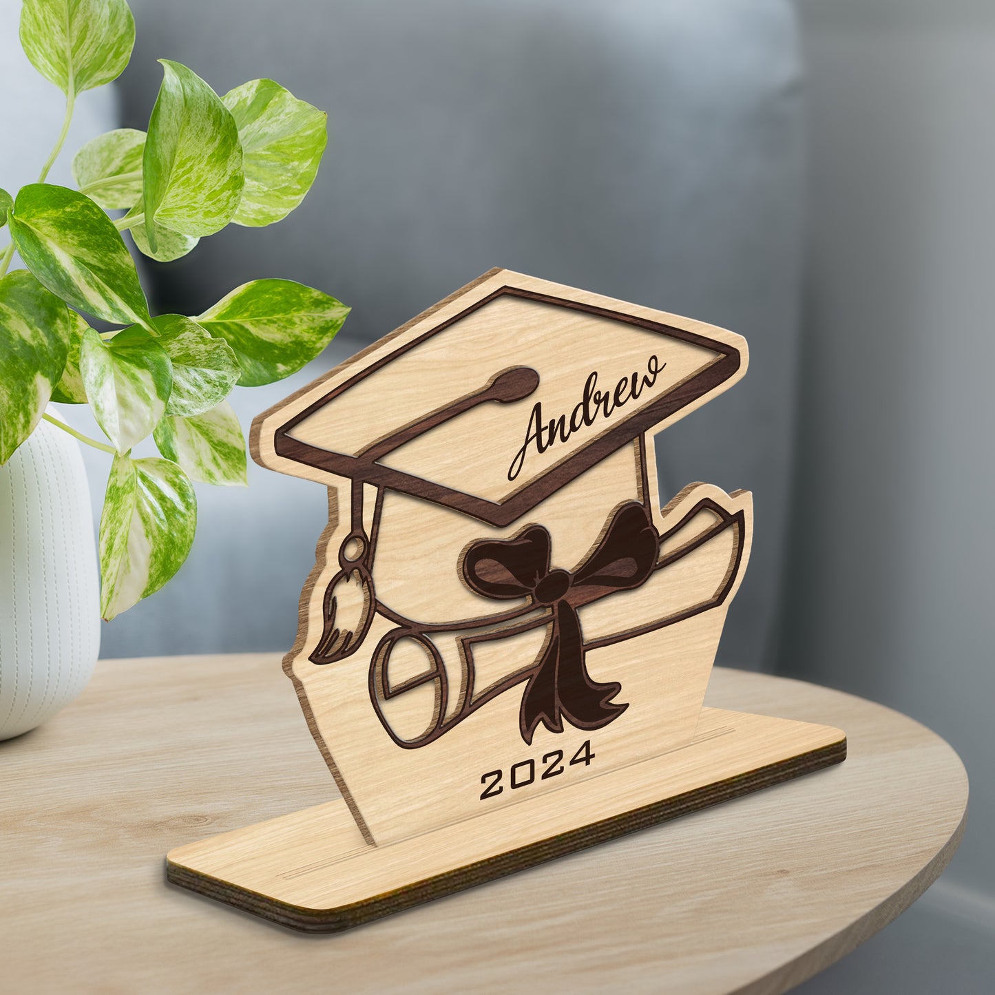 Celebrate Achievements With A Customizable Graduation Wood Plaque, Graduation Cap, Diploma, Tassel