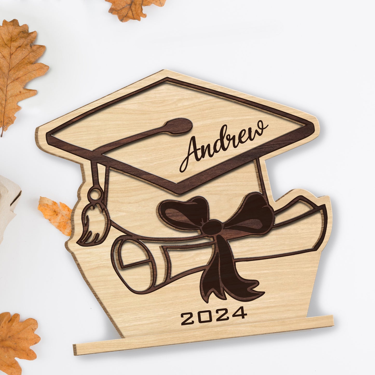 Celebrate Achievements With A Customizable Graduation Wood Plaque, Graduation Cap, Diploma, Tassel