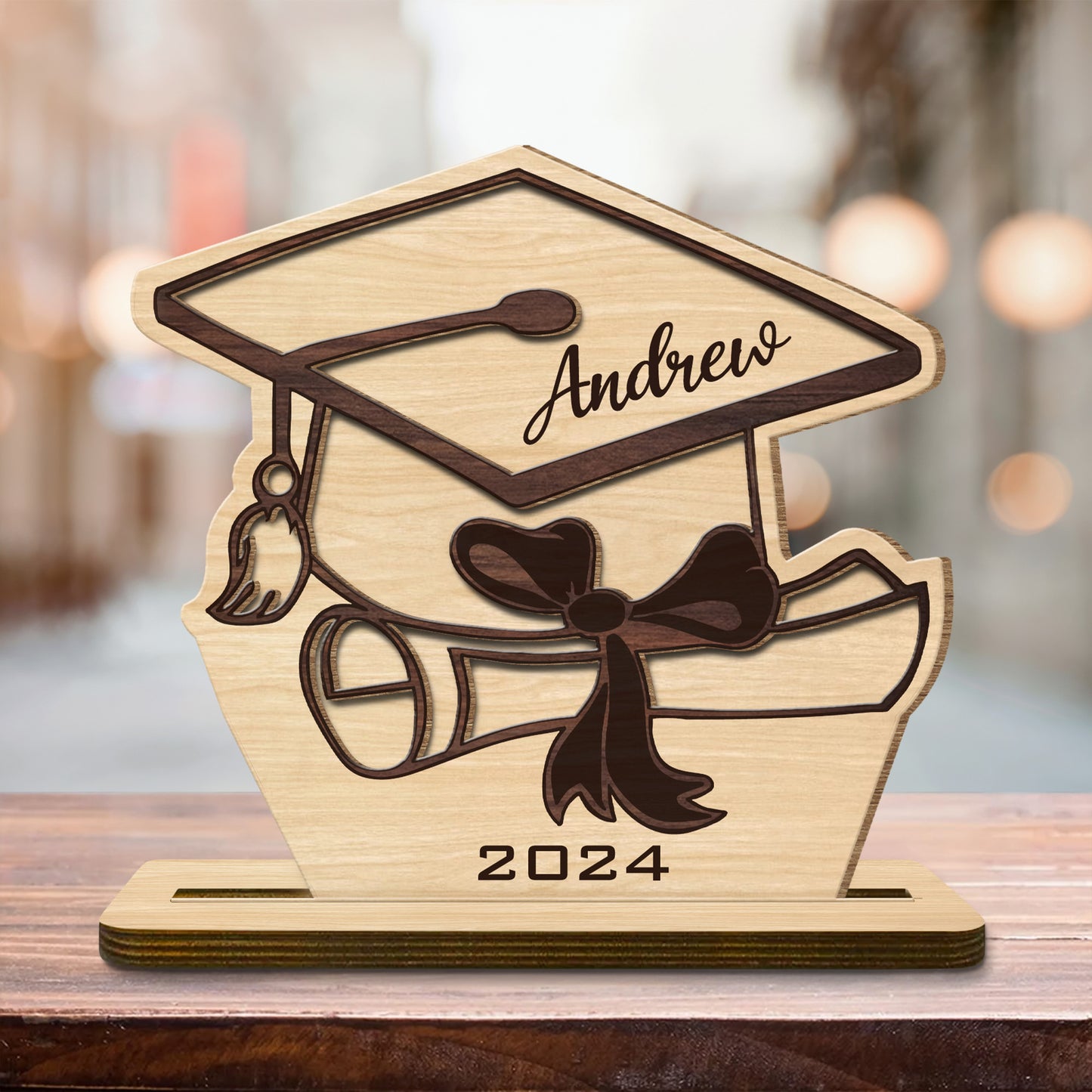 Celebrate Achievements With A Customizable Graduation Wood Plaque, Graduation Cap, Diploma, Tassel