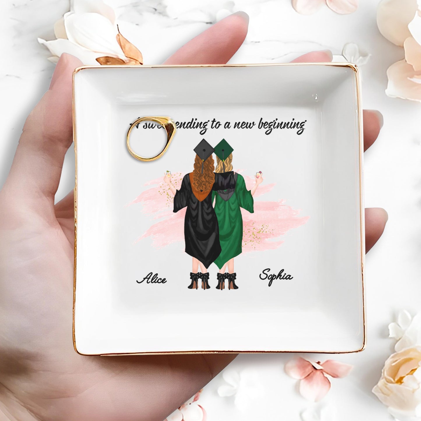 A Sweet Ending To A New Beginning, Graduates With Caps