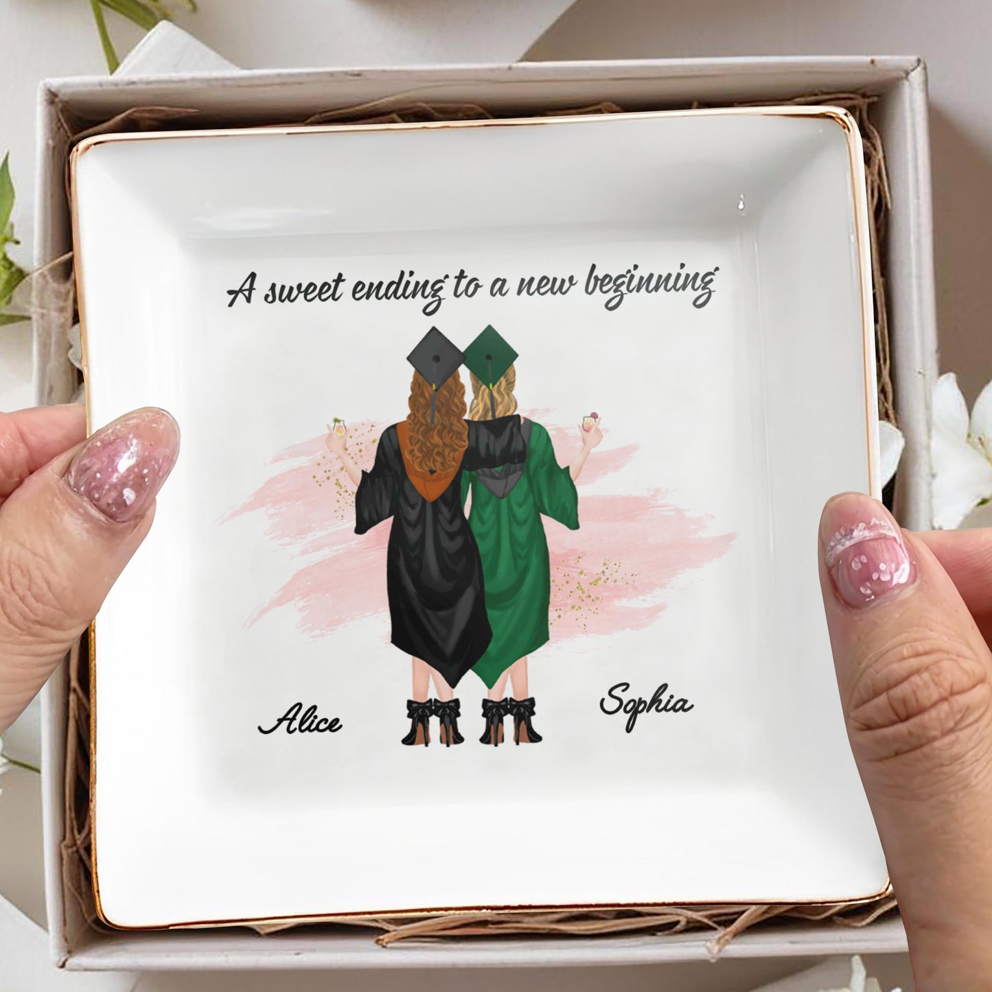 A Sweet Ending To A New Beginning, Graduates With Caps