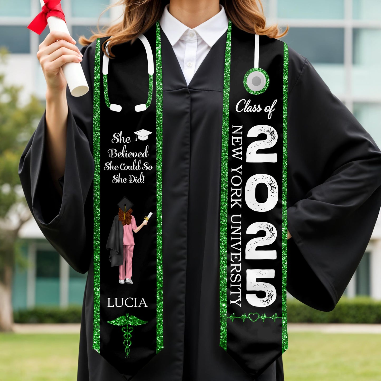 She Believed She Could So She Did, Graduation Cap And Diploma