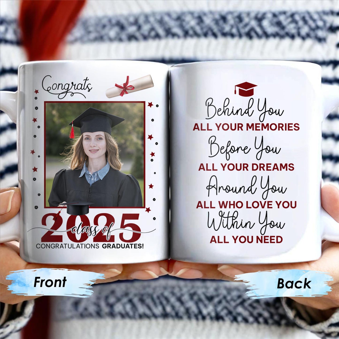 Behind You All Your Memories, Graduation Cap And Diploma