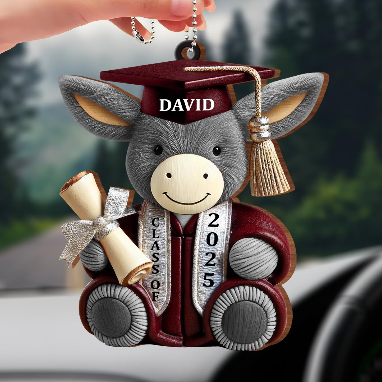 Celebrate Your Achievements With A Delightful Graduation Donkey Ornament