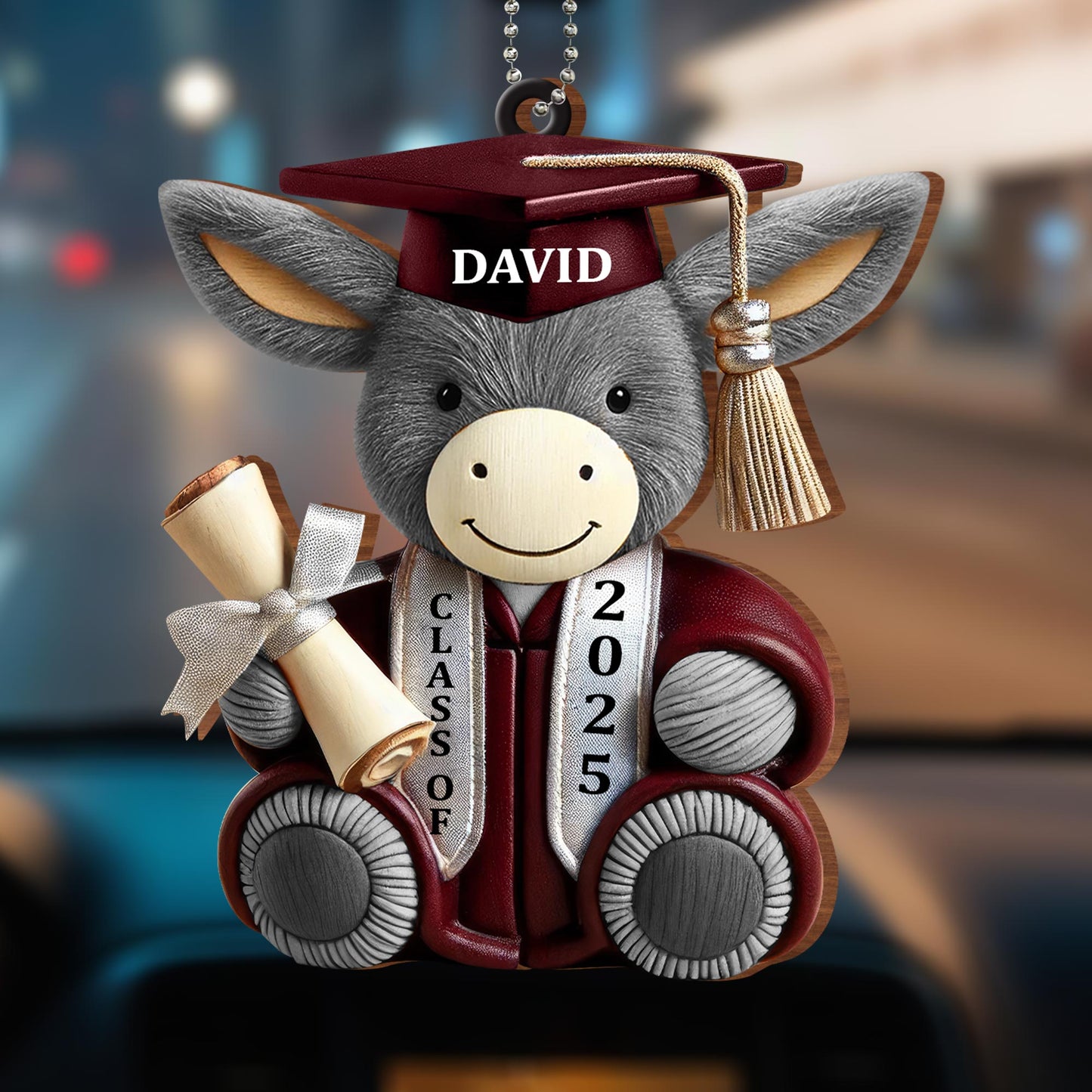 Celebrate Your Achievements With A Delightful Graduation Donkey Ornament