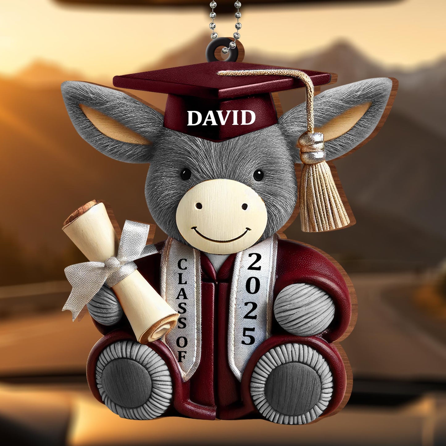 Celebrate Your Achievements With A Delightful Graduation Donkey Ornament