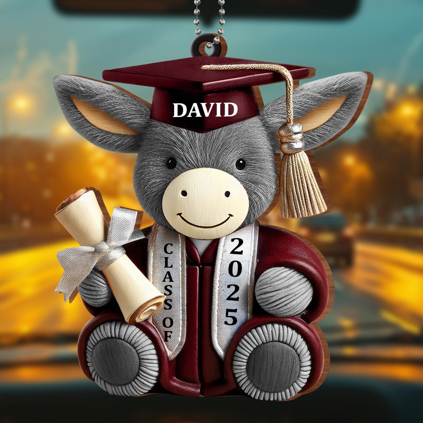Celebrate Your Achievements With A Delightful Graduation Donkey Ornament