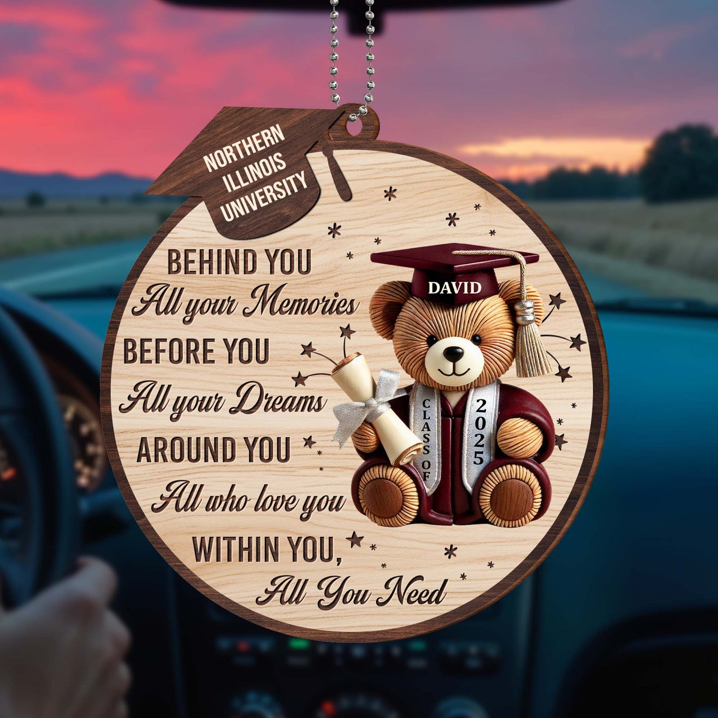 Behind You All Your Memories, Teddy Bear With Graduation Cap And Diploma