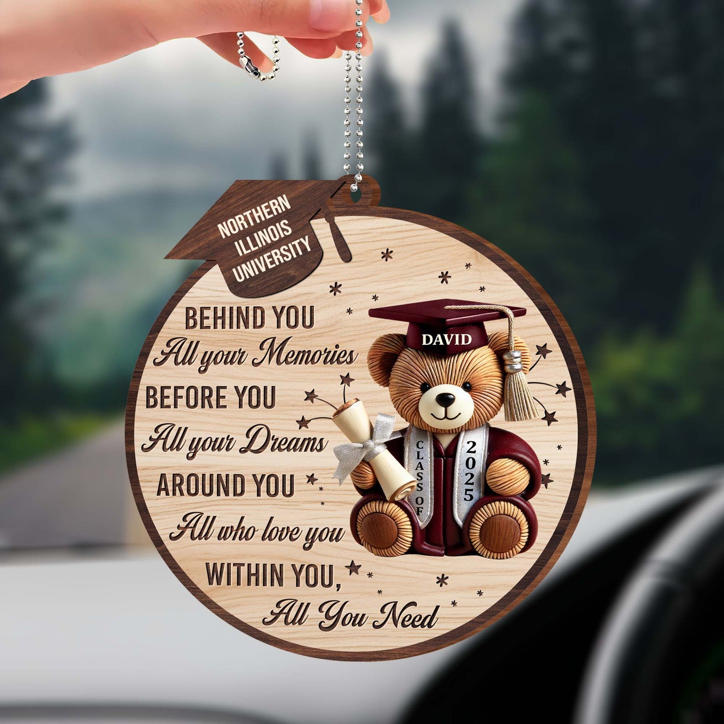Behind You All Your Memories, Teddy Bear With Graduation Cap And Diploma