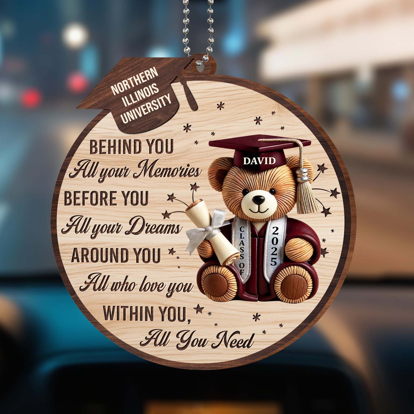 Behind You All Your Memories, Teddy Bear With Graduation Cap And Diploma