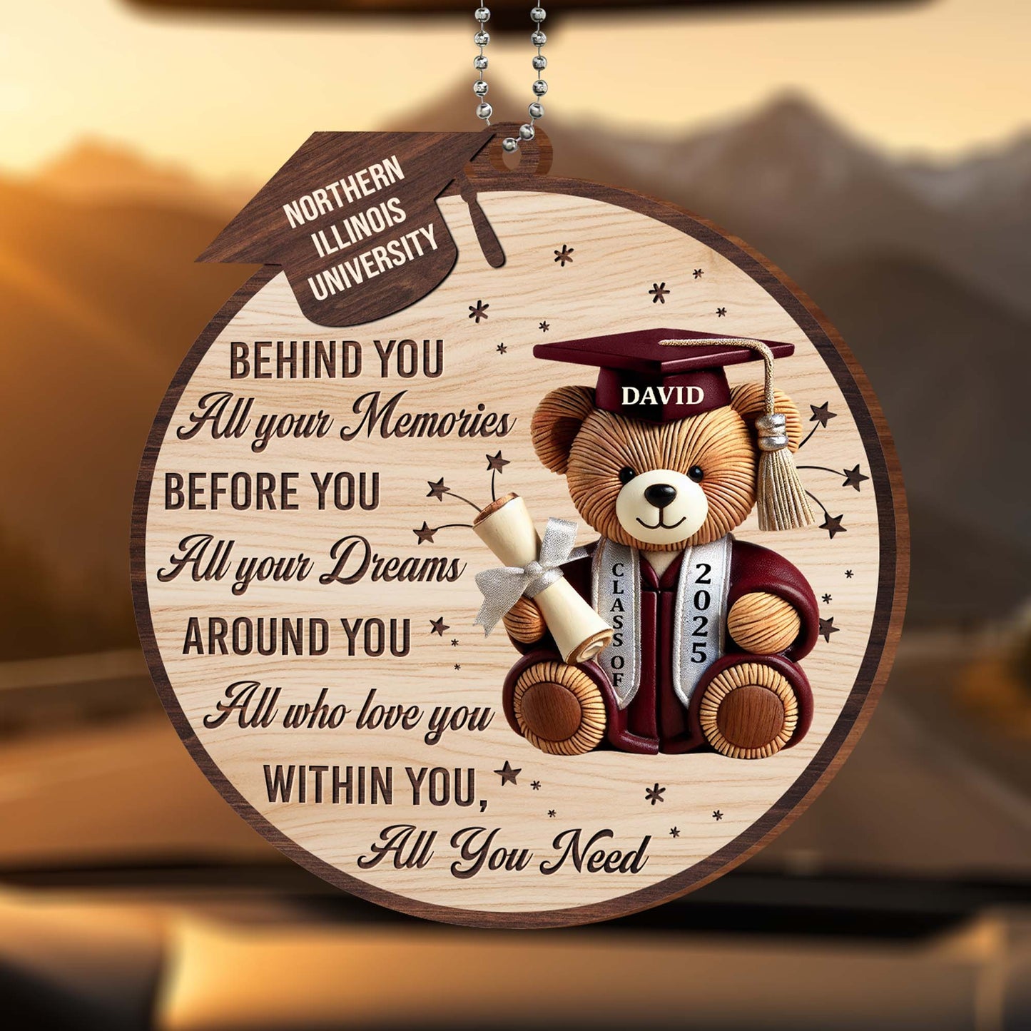 Behind You All Your Memories, Teddy Bear With Graduation Cap And Diploma