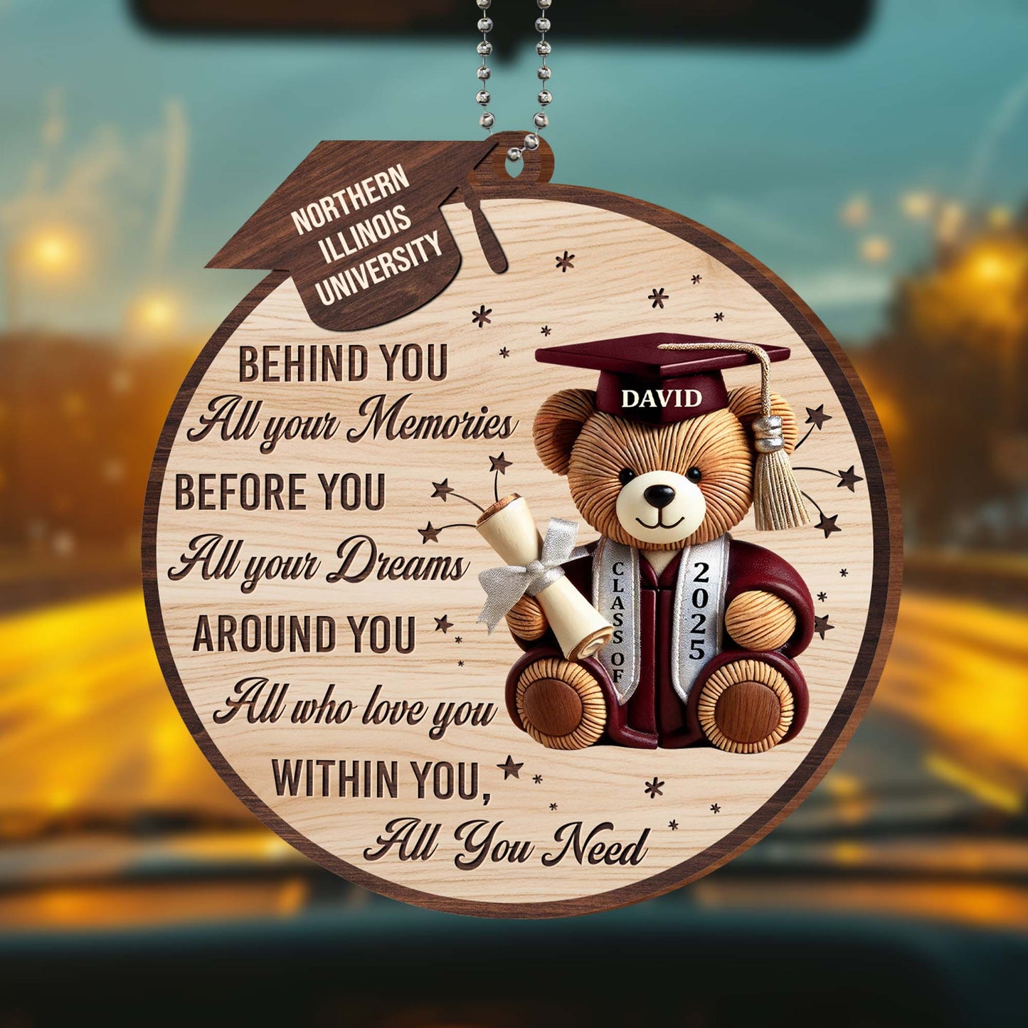 Behind You All Your Memories, Teddy Bear With Graduation Cap And Diploma