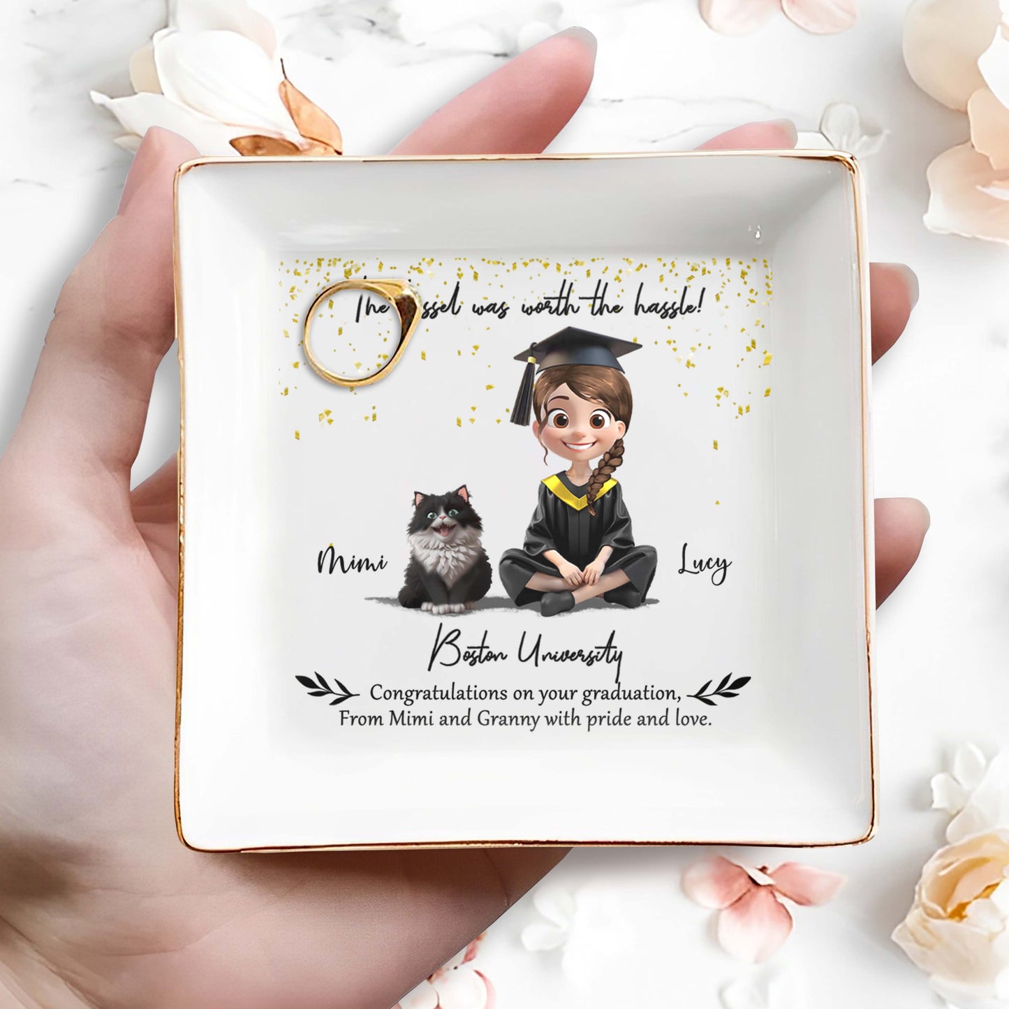 The Tassel Was Worth The Hassle, Graduation Cap And Cartoon Girl