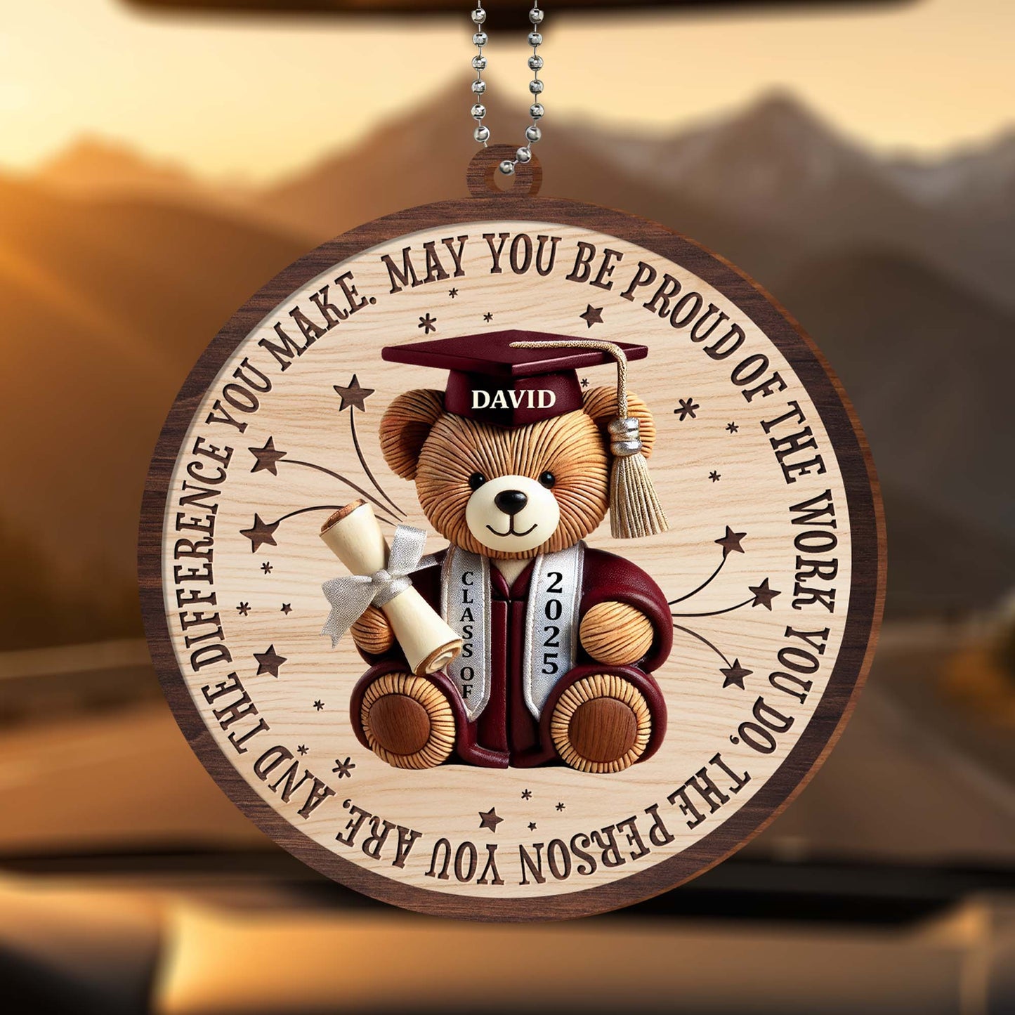 May You Be Proud Of The Work You Do, Graduation Cap, Teddy Bear