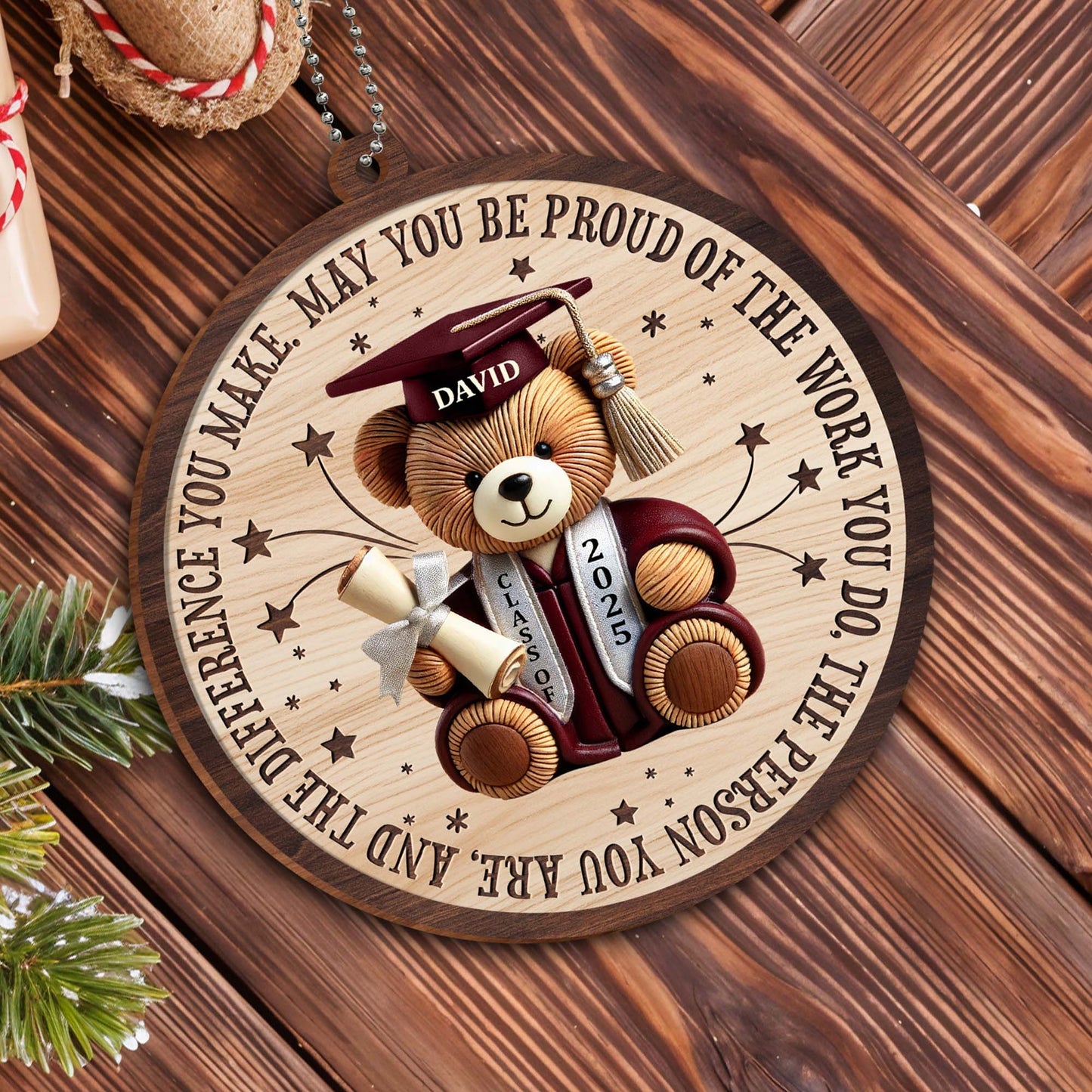 May You Be Proud Of The Work You Do, Graduation Cap, Teddy Bear