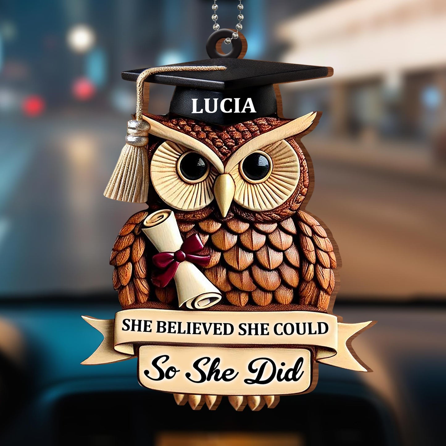 She Believed She Could So She Did, Owl With Graduation Cap