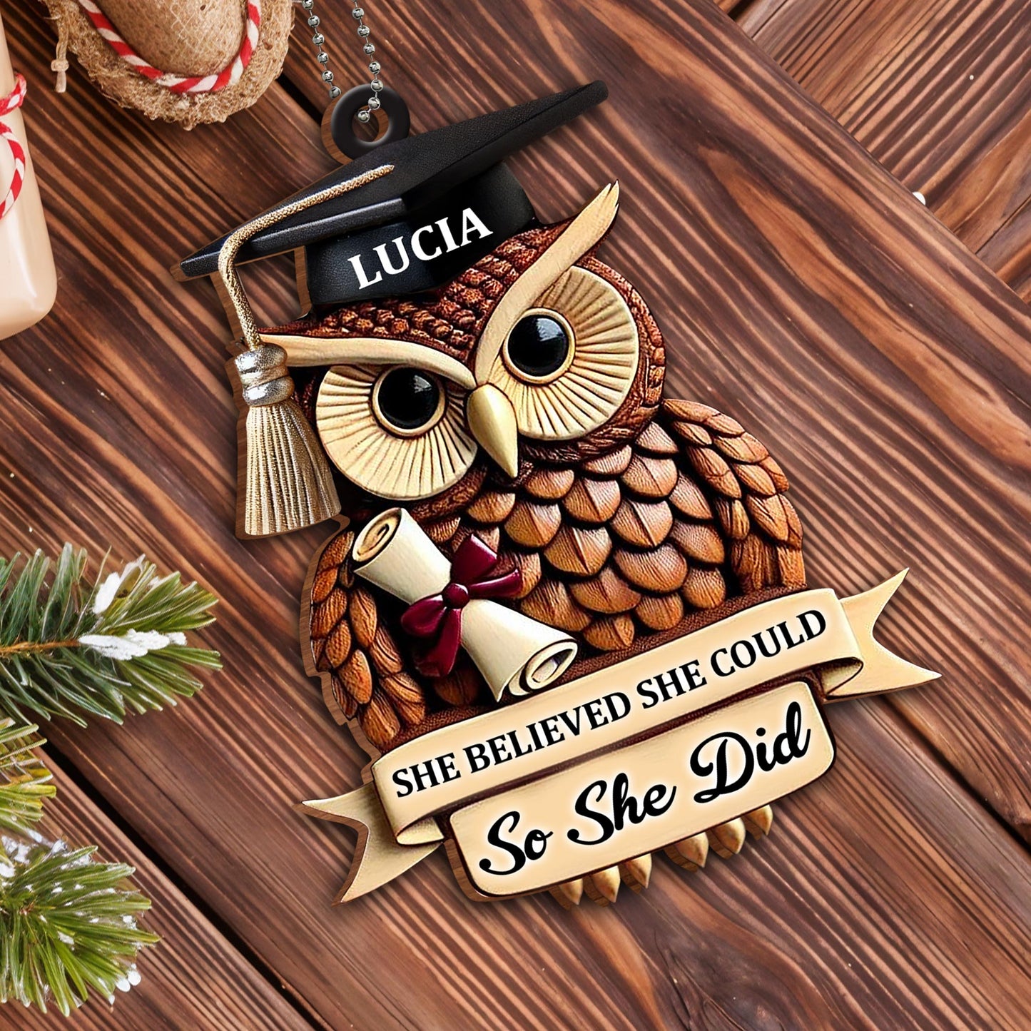 She Believed She Could So She Did, Owl With Graduation Cap