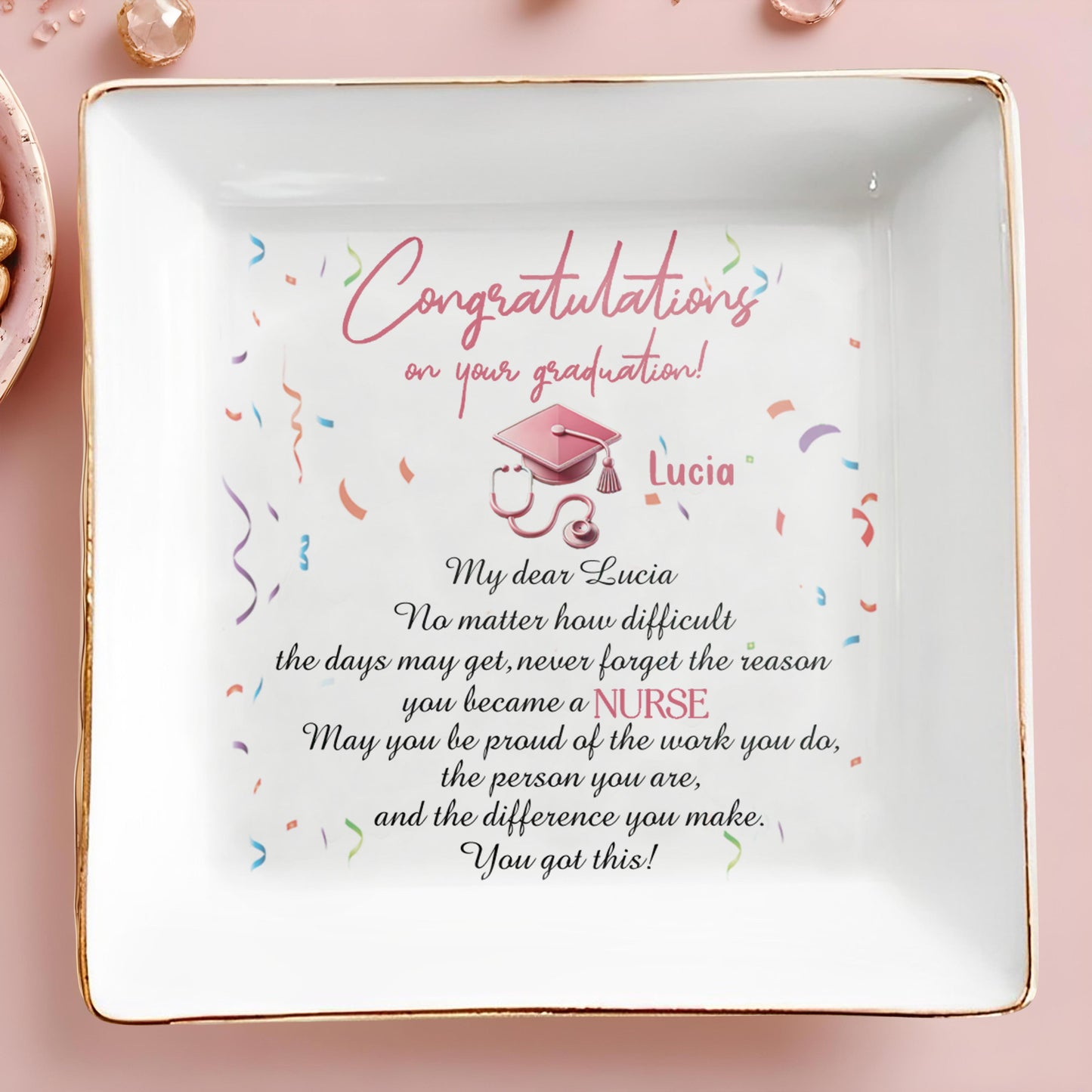 Congratulations On Your Graduation! Graduation Cap And Confetti