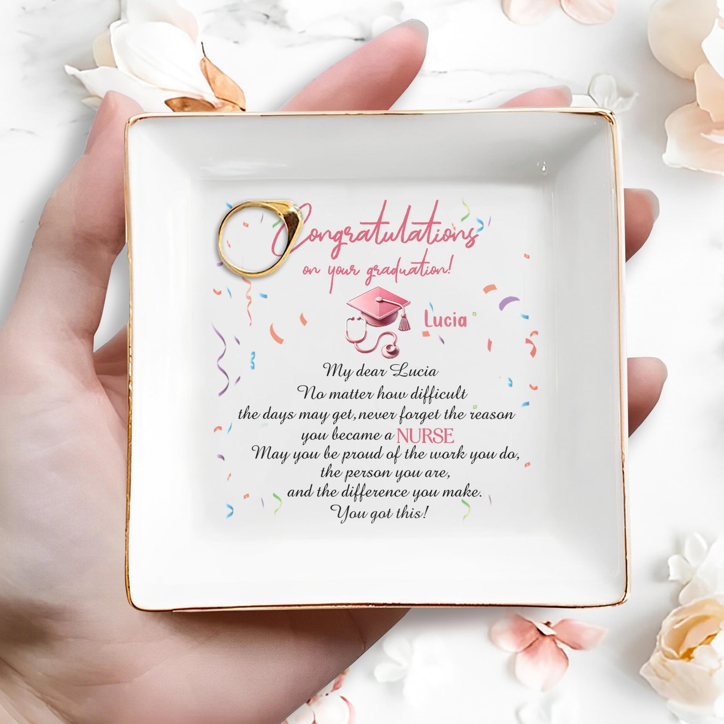 Congratulations On Your Graduation! Graduation Cap And Confetti