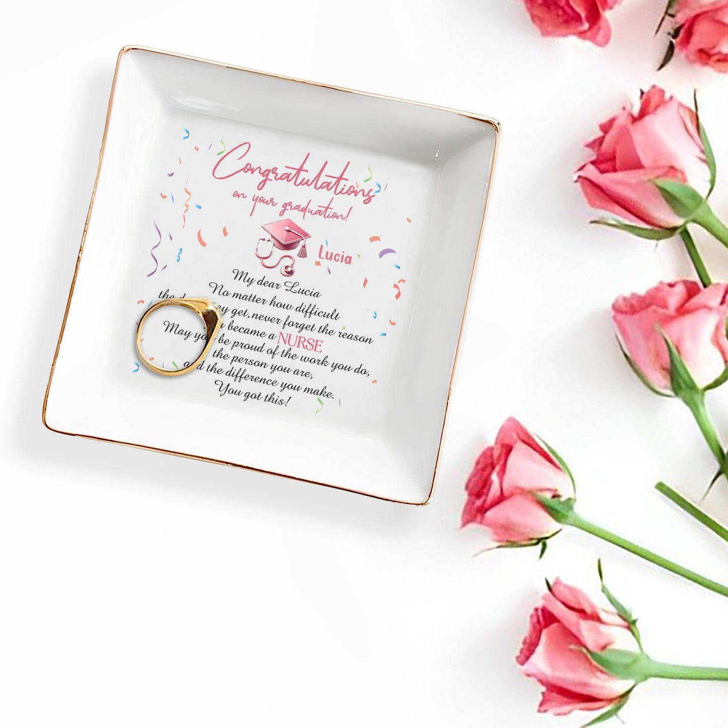Congratulations On Your Graduation! Graduation Cap And Confetti