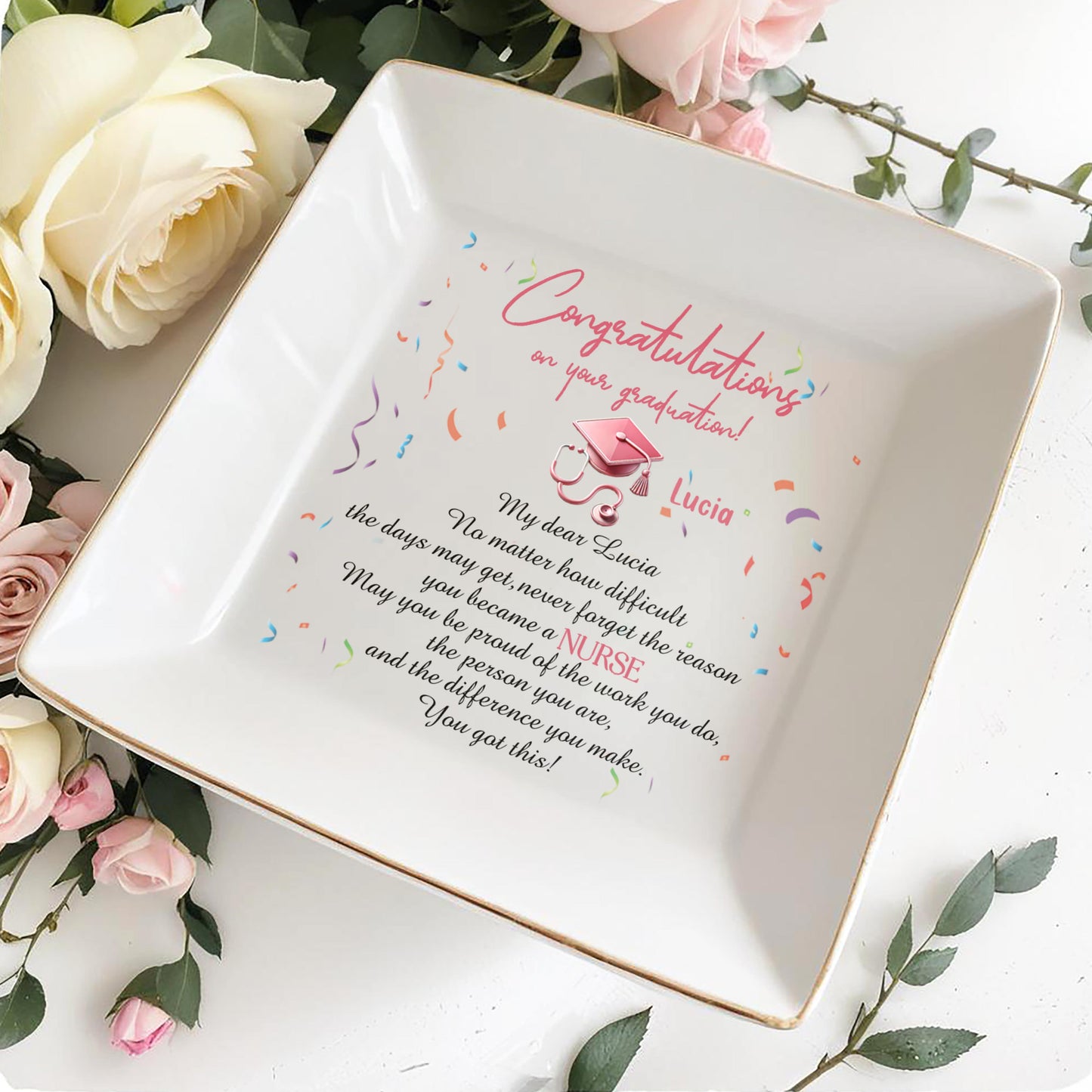 Congratulations On Your Graduation! Graduation Cap And Confetti